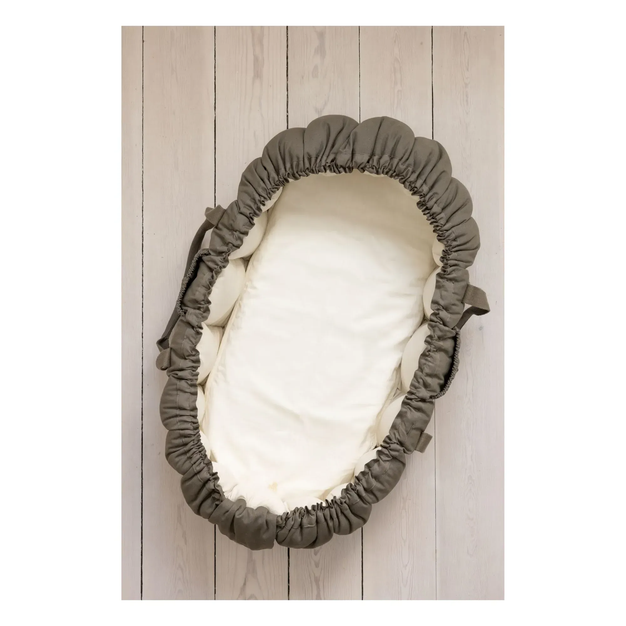 3-in-1 Babynest Mattress Cover - White, Organic Cotton alternate view