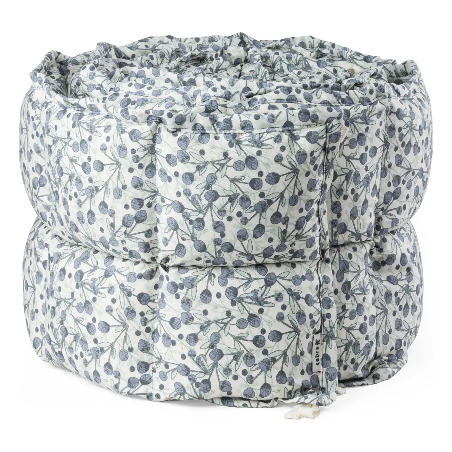 Sebra Large Bed Bumper Pad - Blue, Organic Cotton product