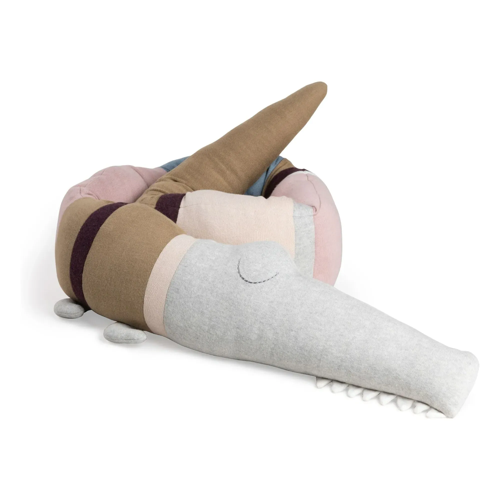 Sleepy Croc Crocodile Cushion - Pink, Organic Cotton product
