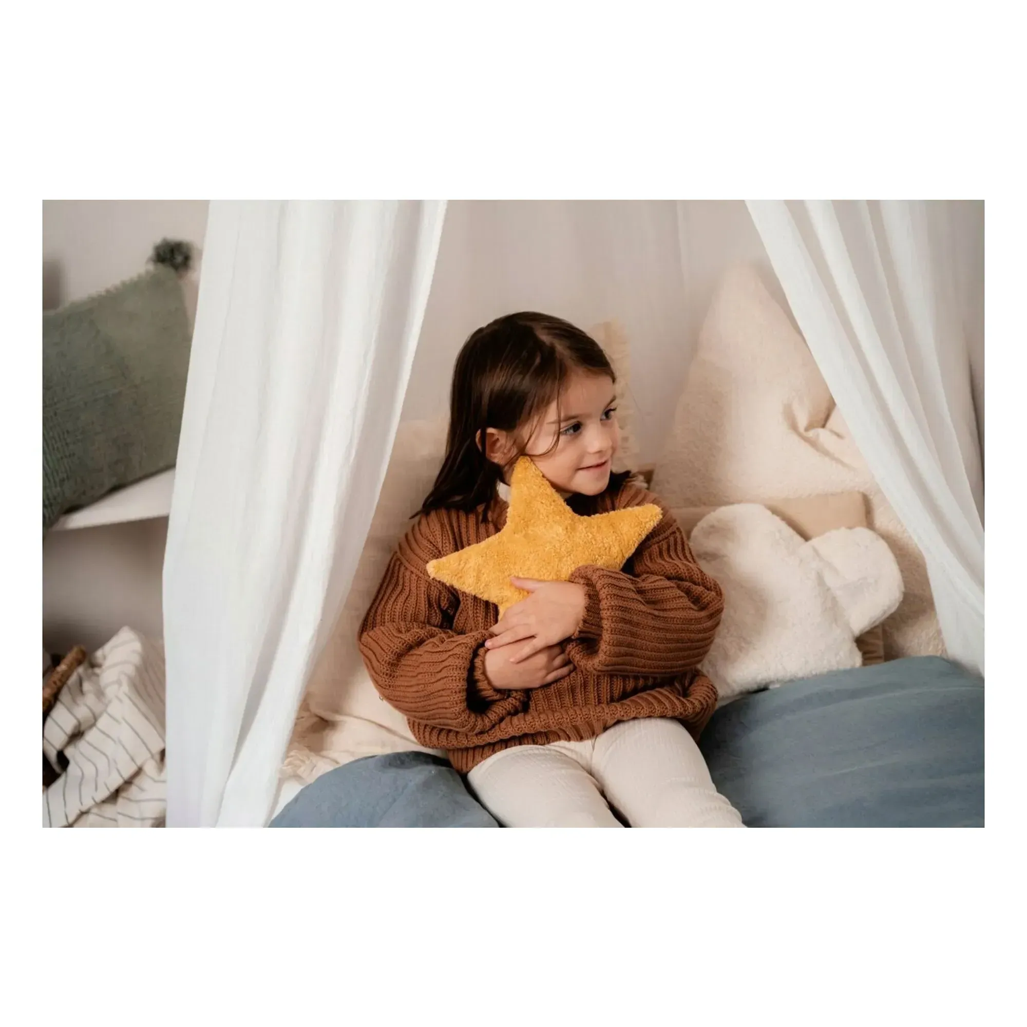 Senger Naturwelt Star Hot Water Bottle Cushion - Yellow, Cotton alternate view