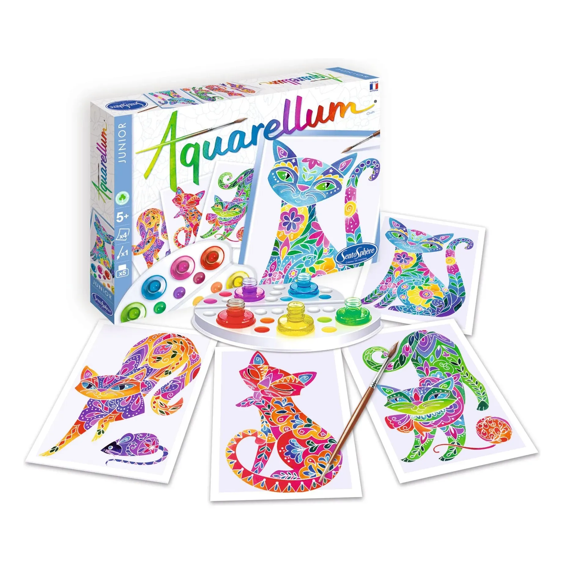 Aquarellum Cats Painting Set - Multicoloured product