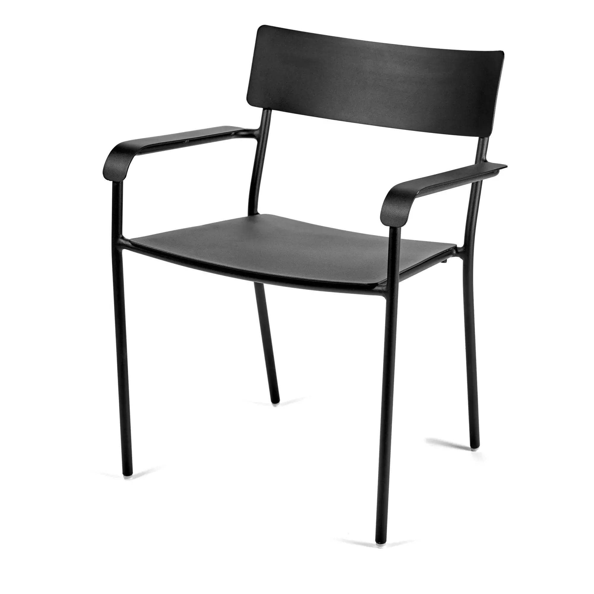 August Chair with Armrests - Black, Aluminium product