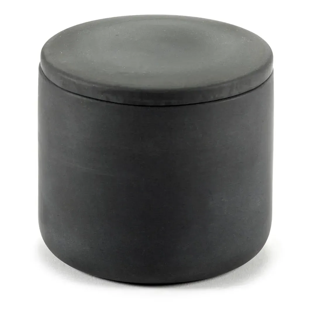 Bertrand Lejoly Round Container with Lid - Dark Grey, Porcelain product