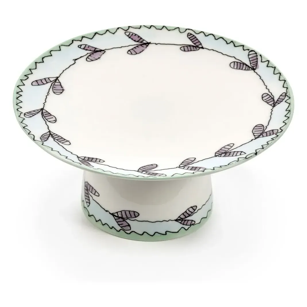 Blossom Marni Cake Dish - White, Fine Bone China product