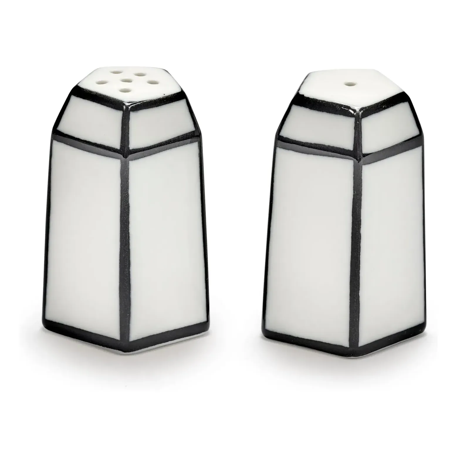 Carte Blanche Salt and Pepper Shakers - White, Porcelain product