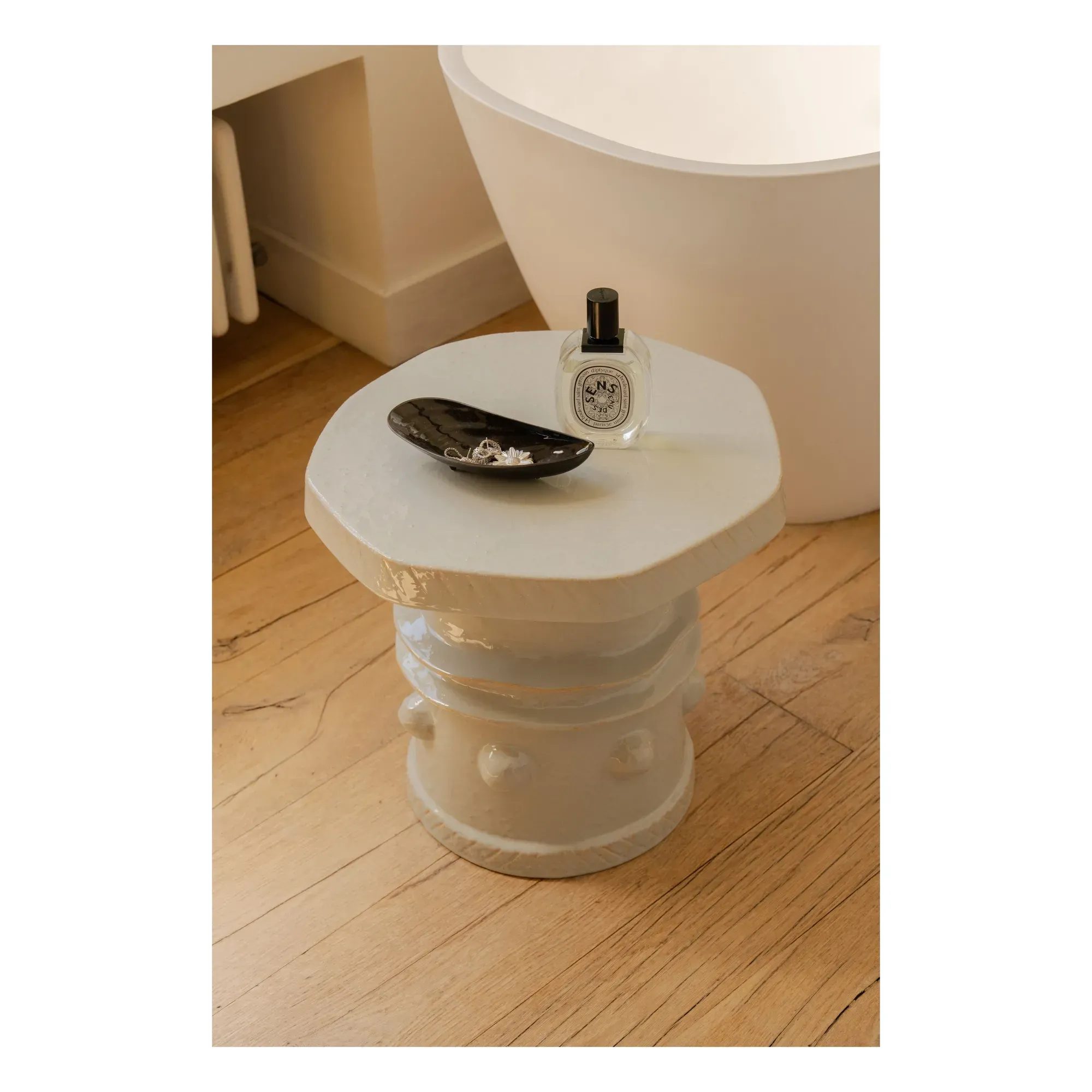 Clara 08 Side Table - Grey, Stoneware alternate view