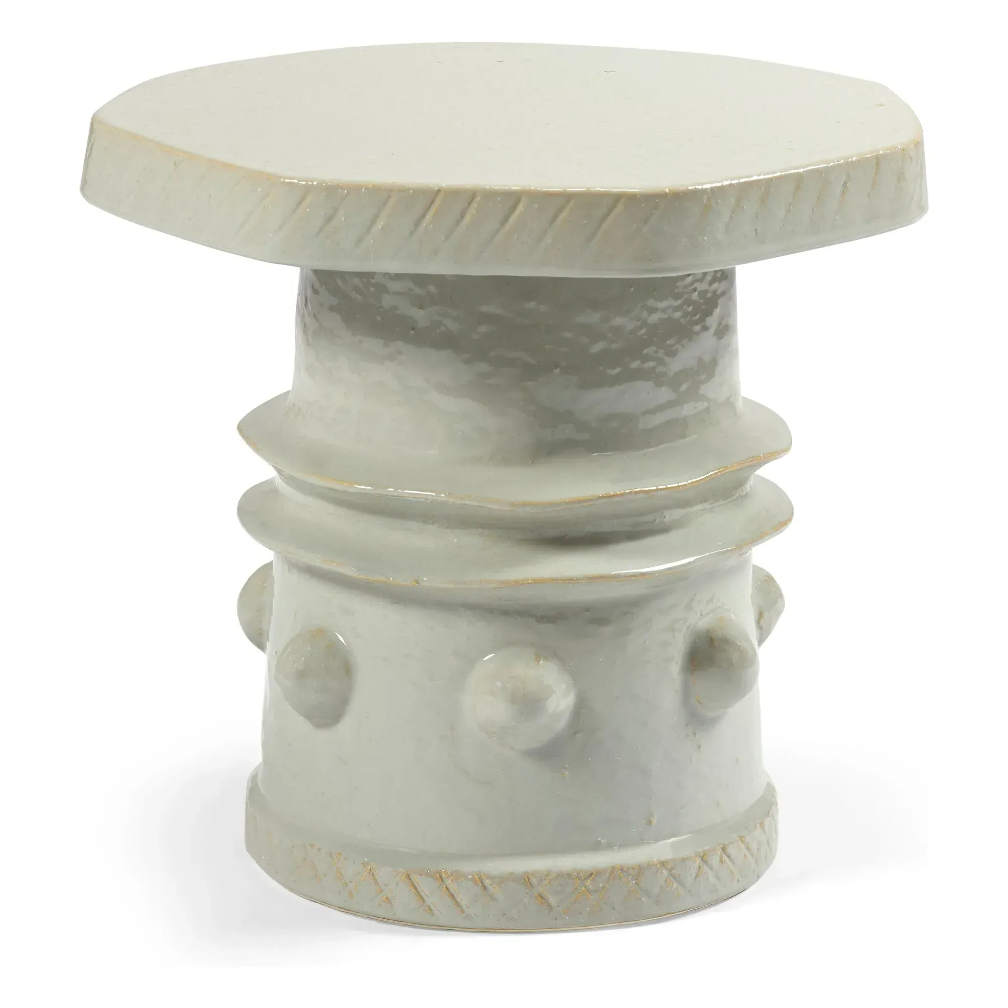 Clara 08 Side Table - Grey, Stoneware product