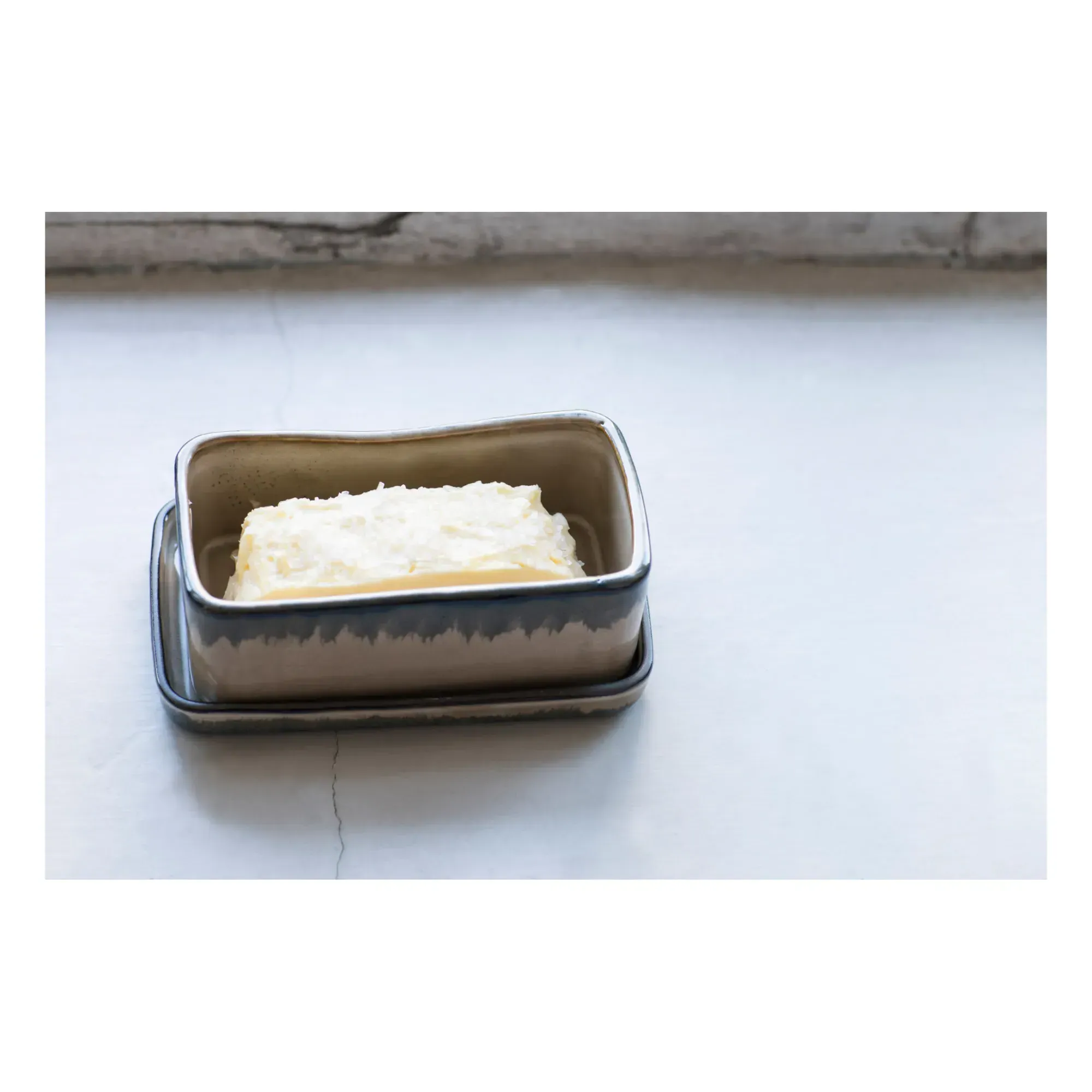 Dreamland Rectangular Butter Dish - Beige, Ceramic alternate view