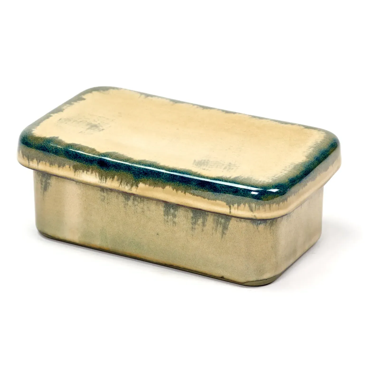 Dreamland Rectangular Butter Dish - Beige, Ceramic product