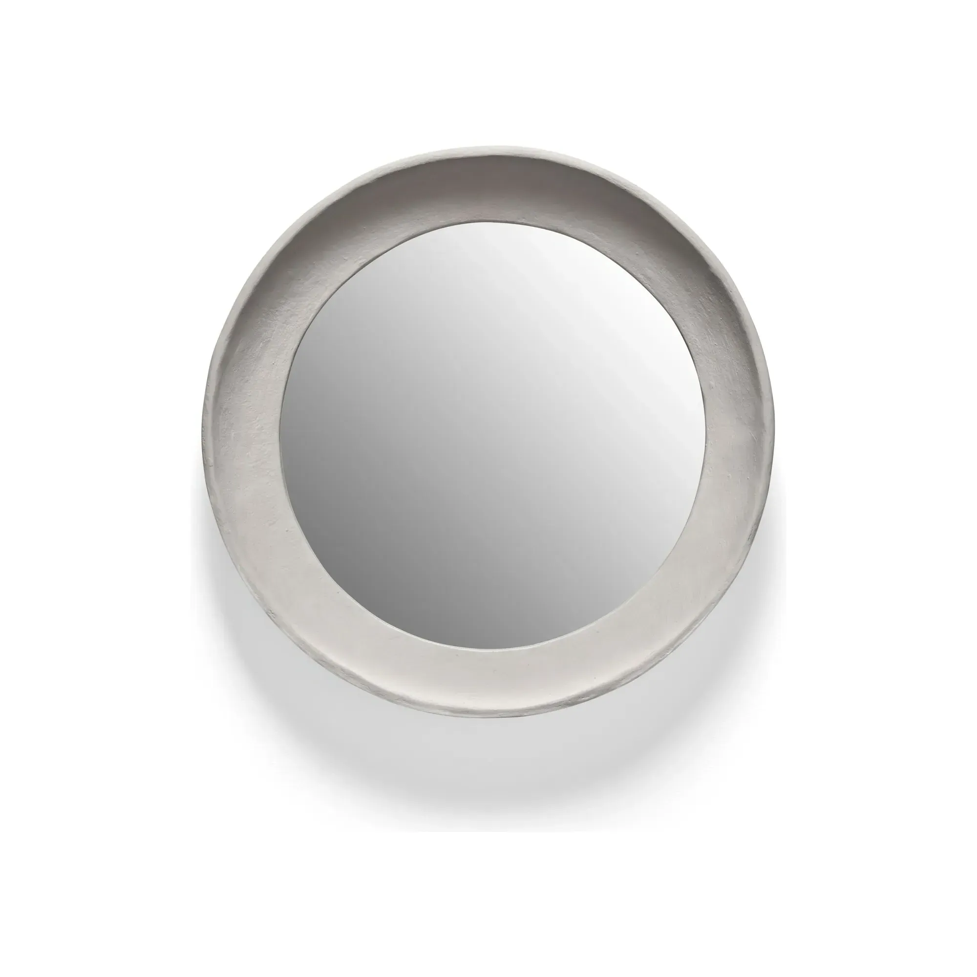 Earth Marie Michielssen Round Wall Mirror - White, Papier-Mâché product