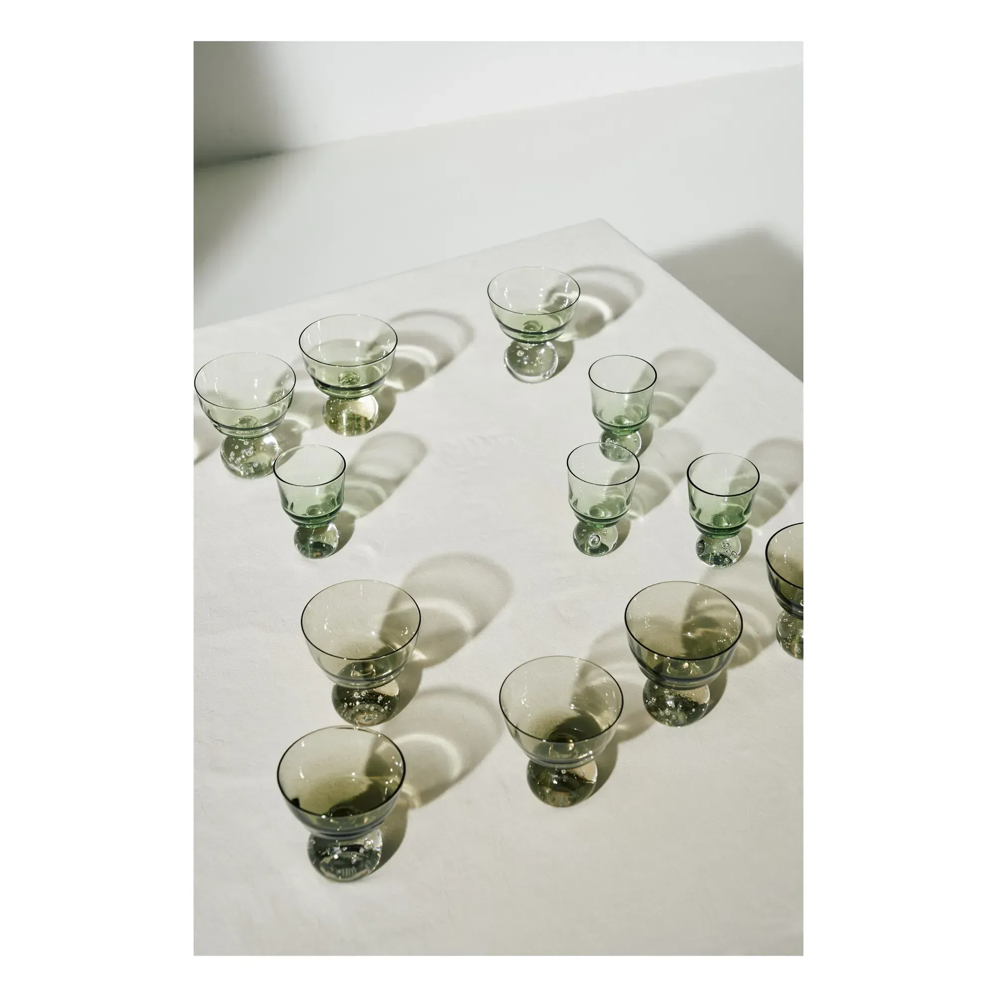 Eternal Snow Set of 6 Stemware Glasses - Green, Glass alternate view