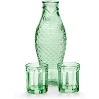 Fish & Fish Decanter and Glass Set - Green, Glass alternate view