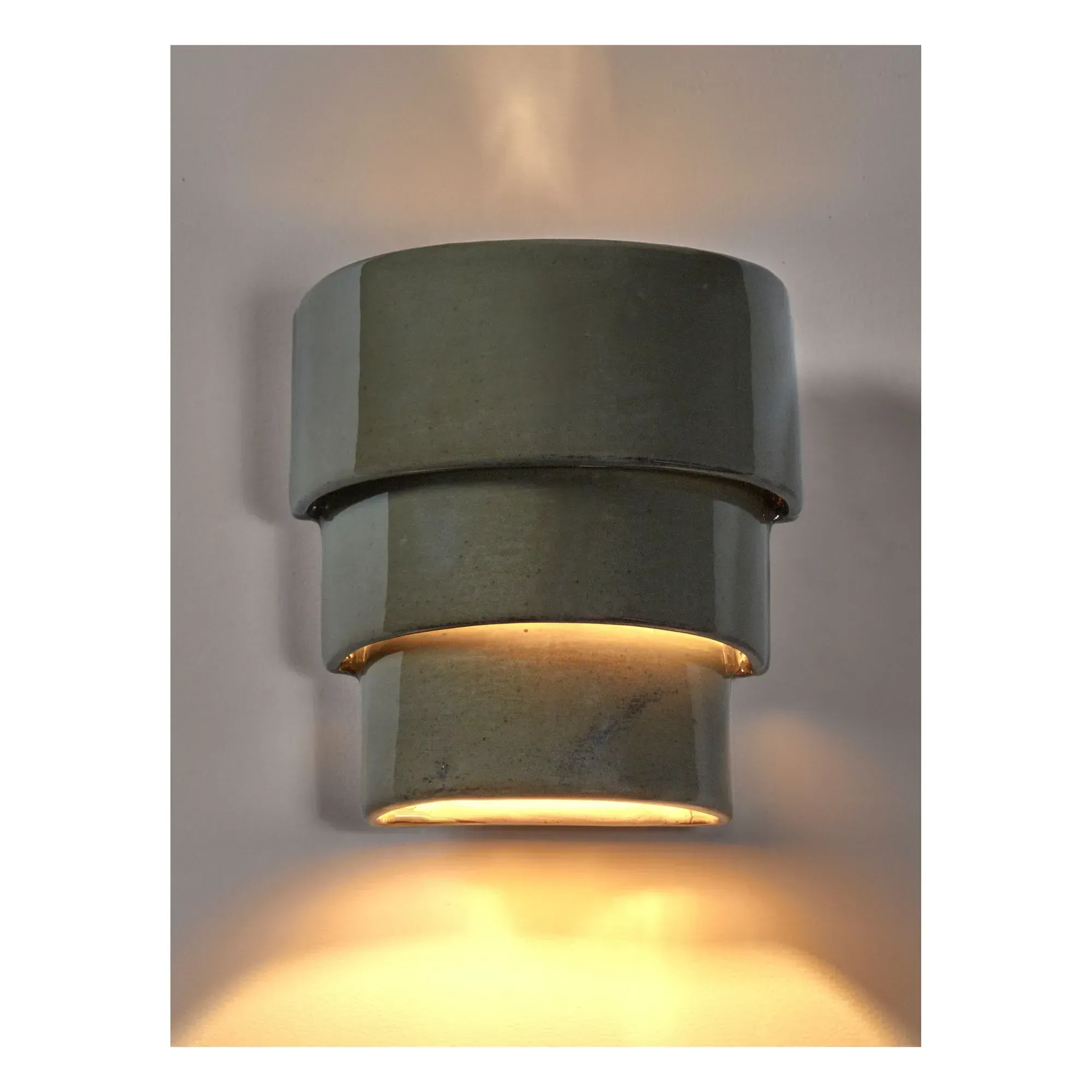 Jim Cylindrical Wall Lamp - Blue, Stoneware alternate view