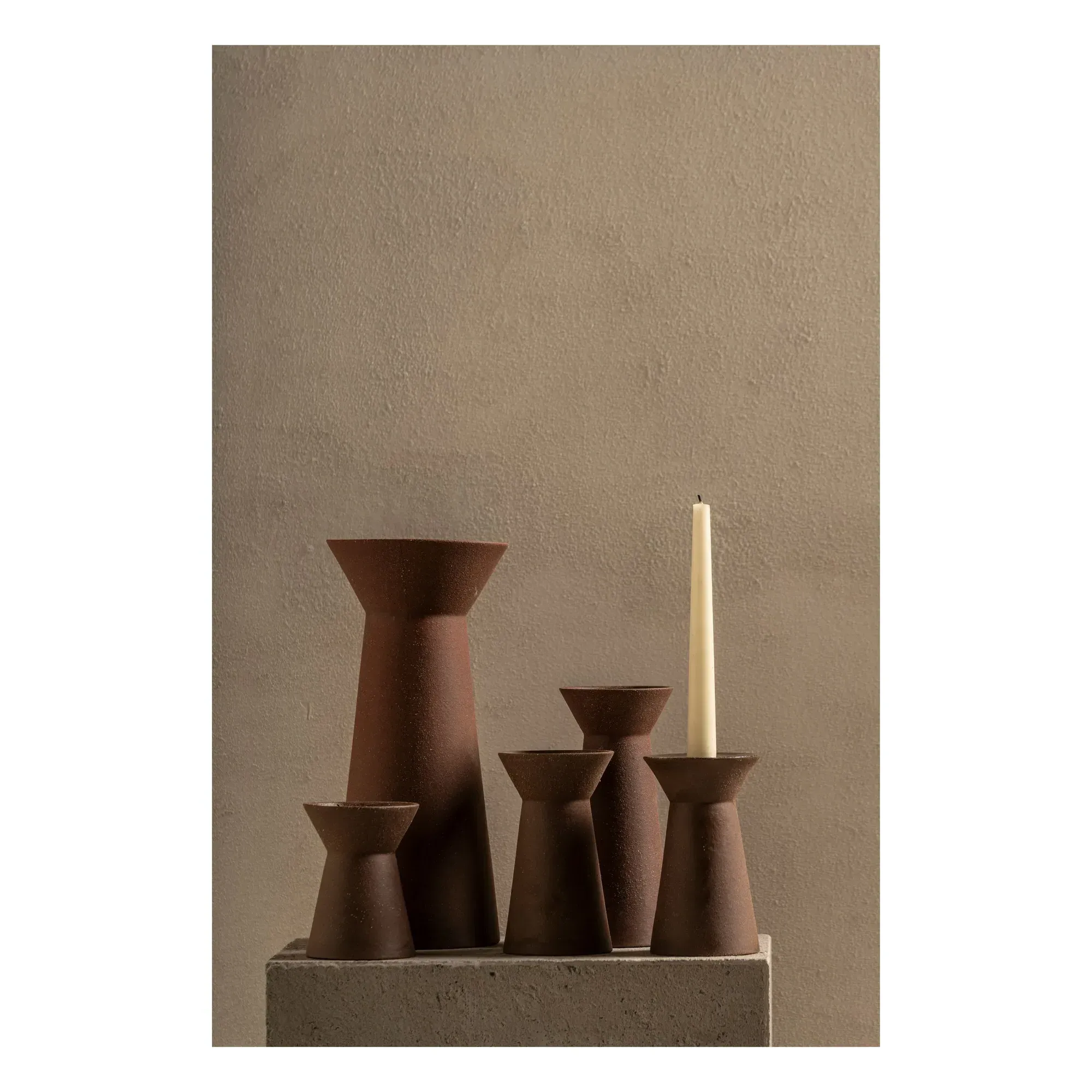 Marie-Ann 02 Marie Michielssen Stoneware Vase - Brick Red alternate view