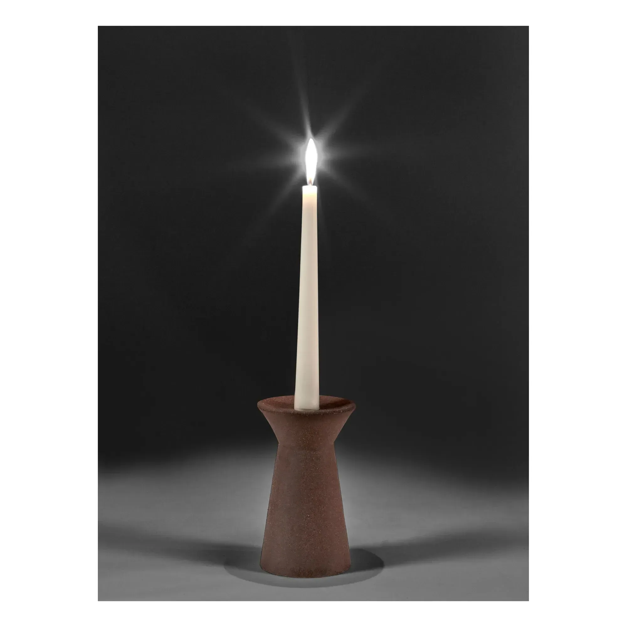 Marie-Ann by Marie Michielssen Candlestick - Brick Red, Stoneware alternate view