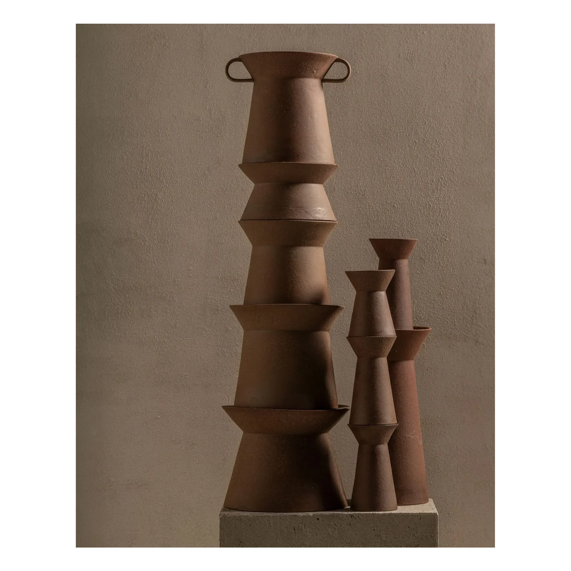 Marie-Ann by Marie Michielssen Stoneware Vase - Brick Red alternate view
