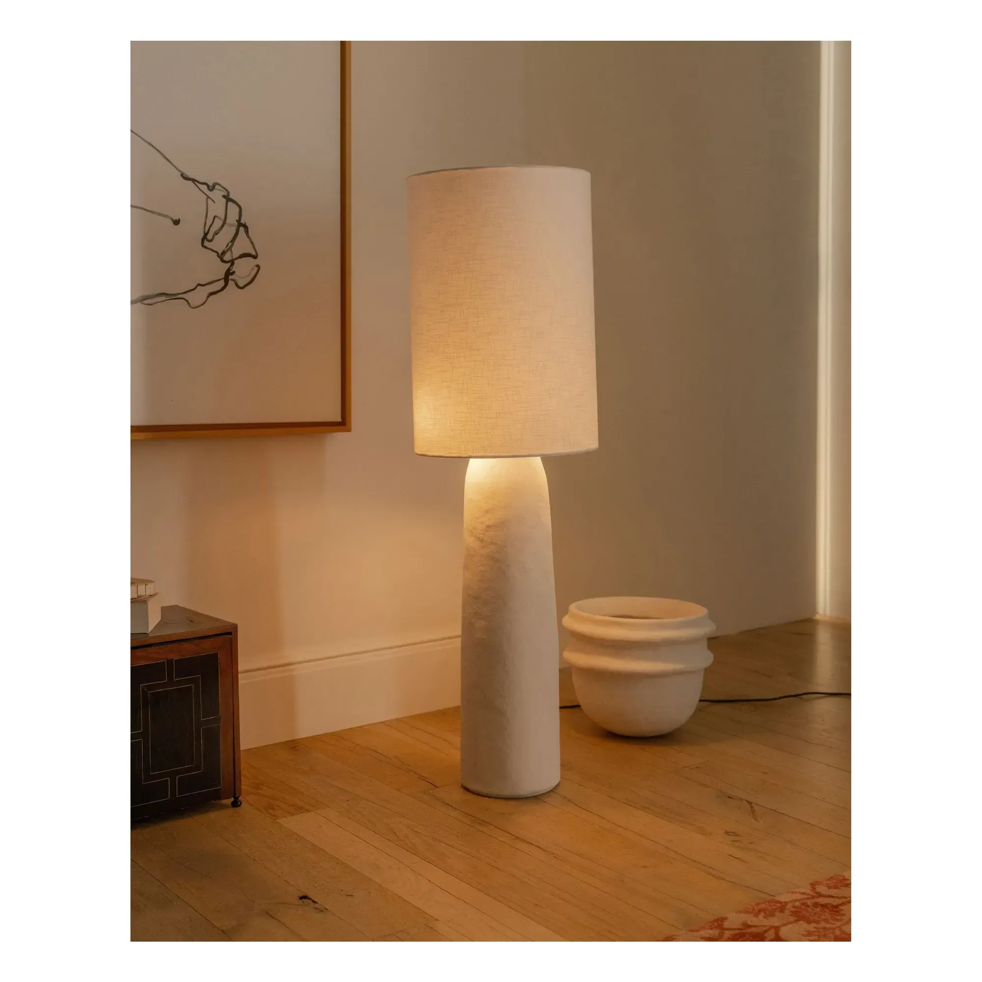 Marie Michielssen Earth Papier-Mâché Floor Lamp - White alternate view