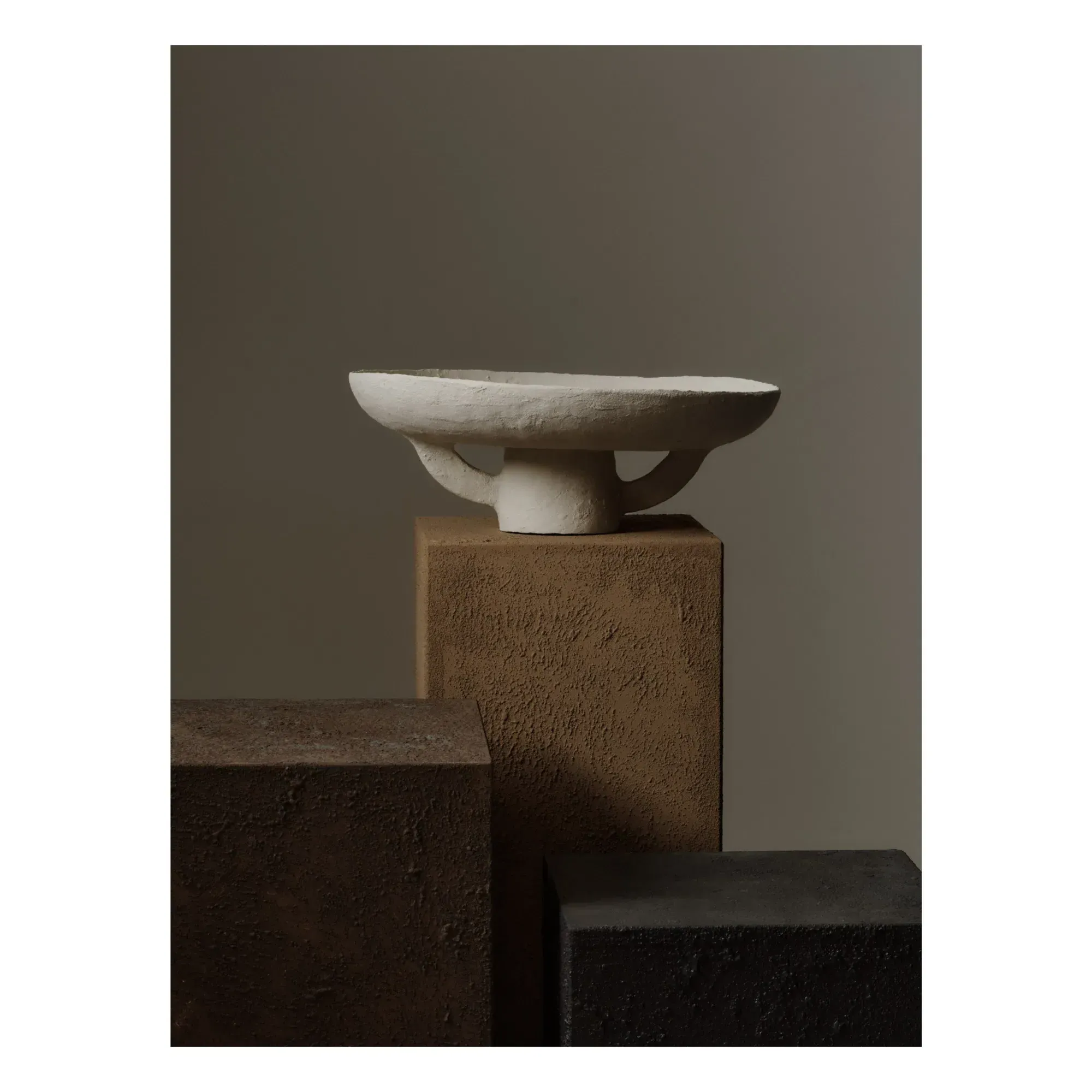Marie Michielssen Earth Round Display Dish - White, Papier Mâché alternate view