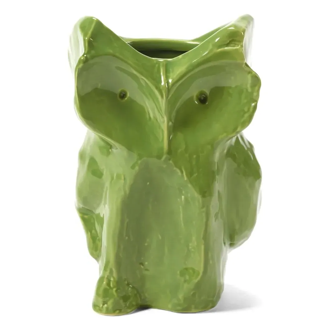 Marni After Midnight Owl Vase - Green, Stoneware product
