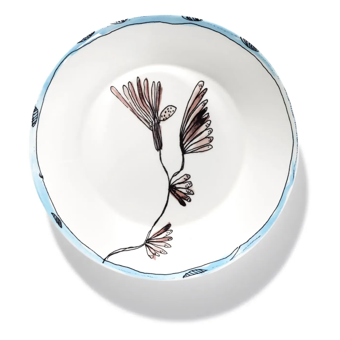 Marni Camelia Set of 2 Soup Plates - Aubergine, Porcelain product