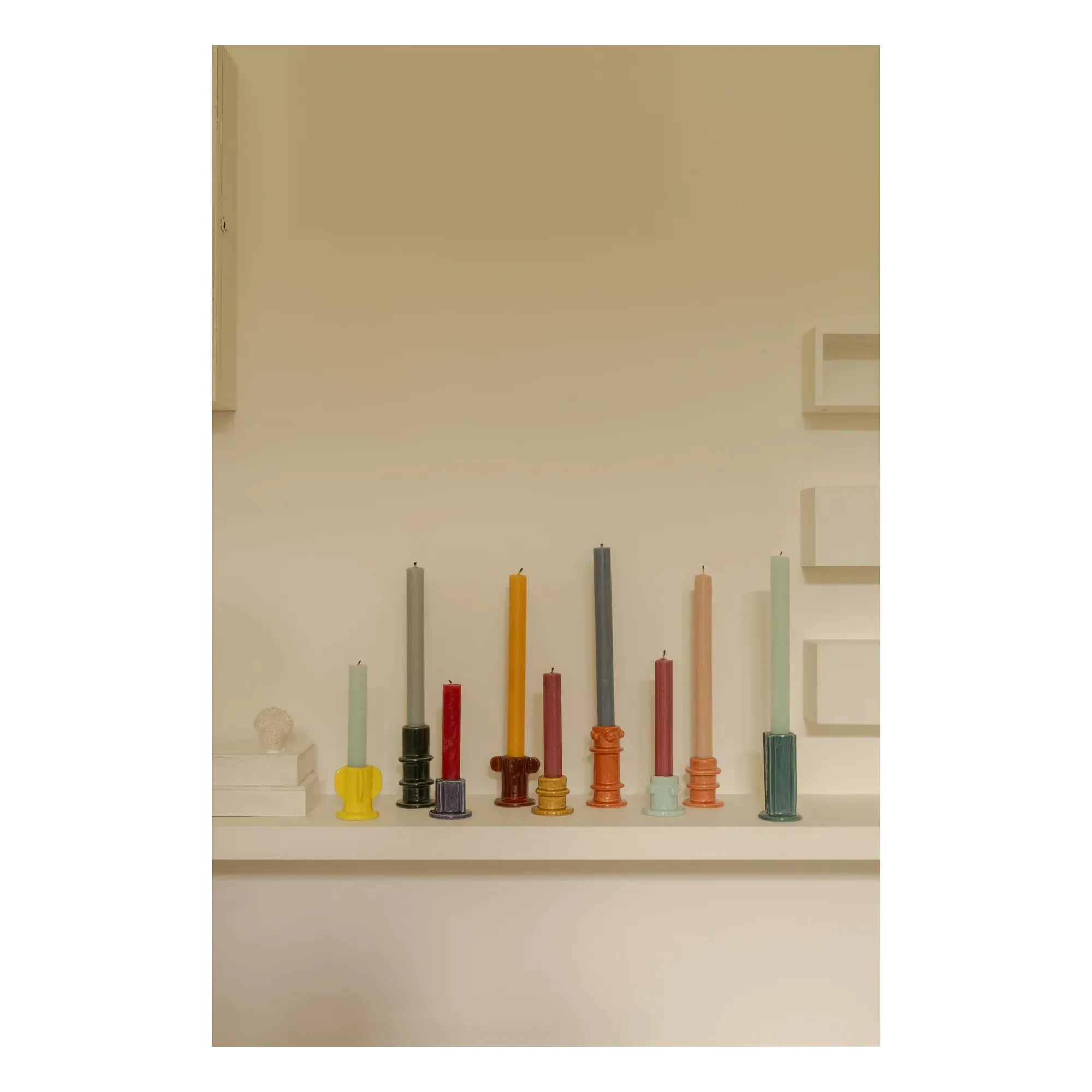 Molly Set of 3 Candleholders - Multicoloured, Stoneware alternate view
