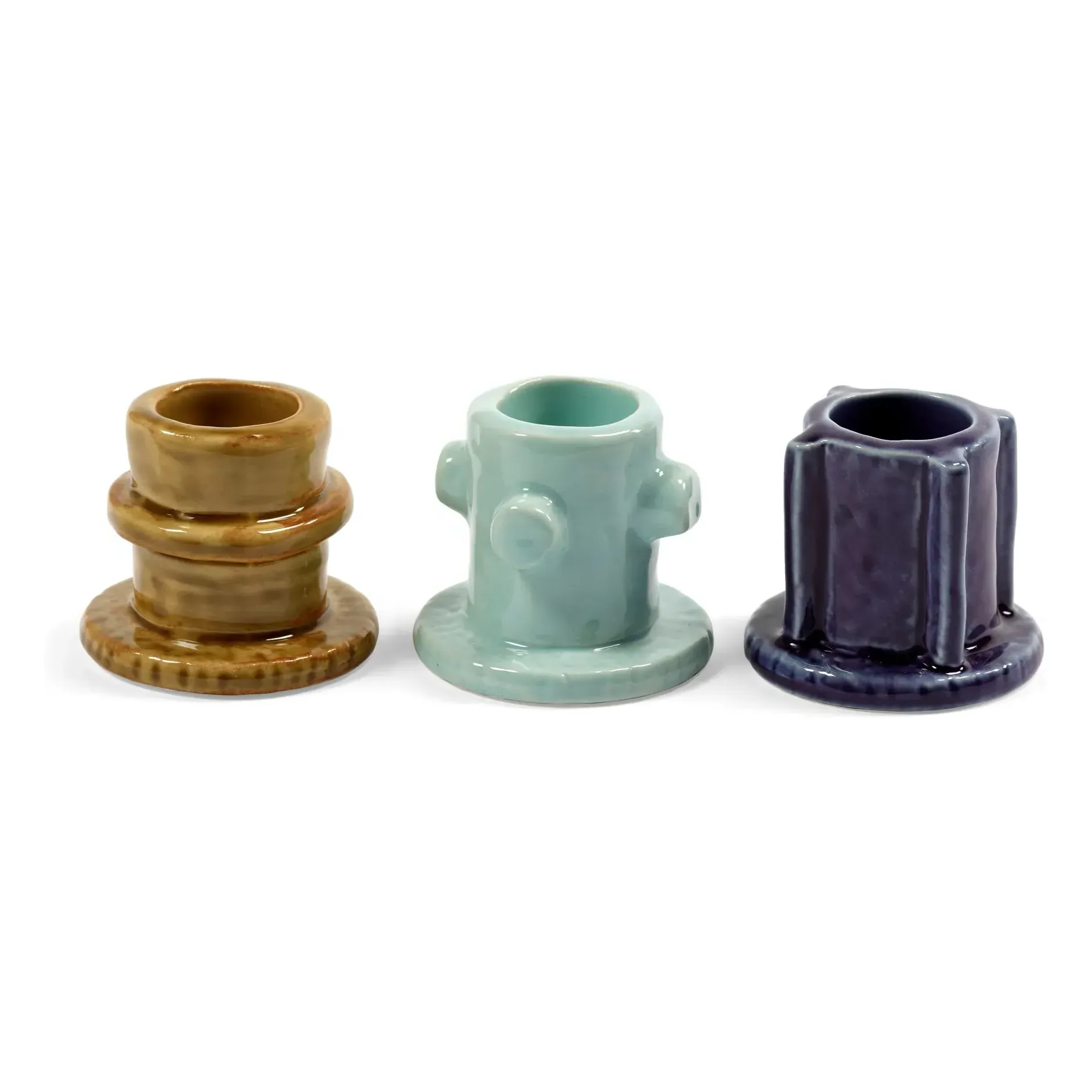 Molly Set of 3 Candleholders - Multicoloured, Stoneware product