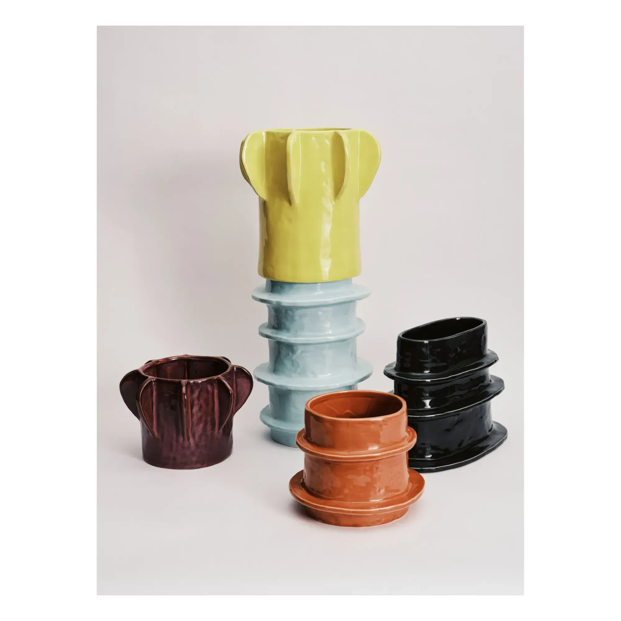 Molly Vase 02 by Marie Michielssen - Aubergine, Stoneware alternate view