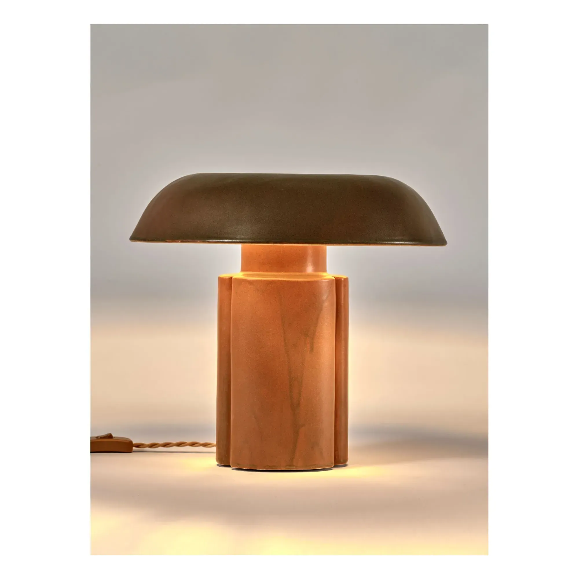 Oliver by Anita Le Grelle Table Lamp - Brown, Stoneware alternate view