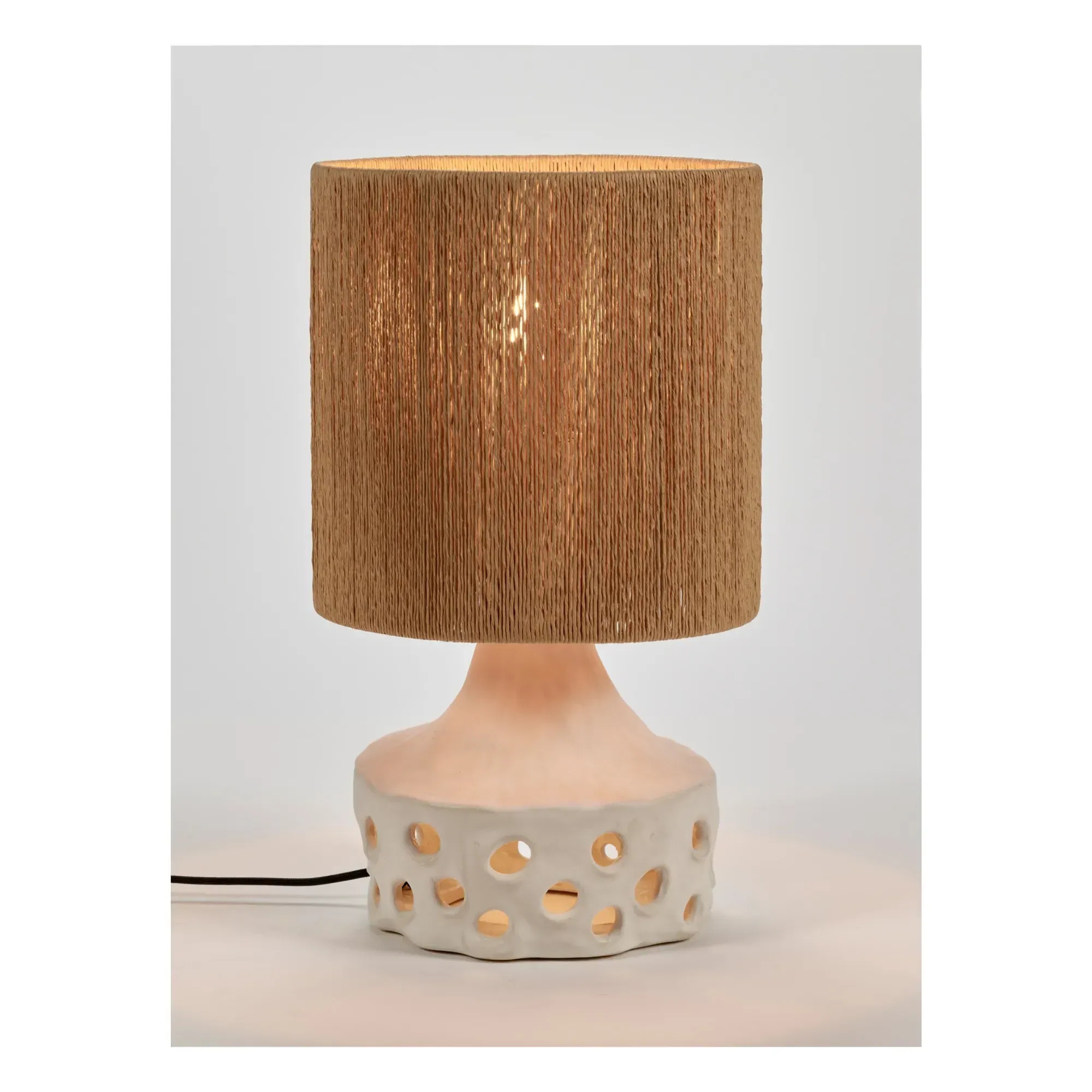 Oya Ceramic Table Lamp - Brown, Sandstone alternate view
