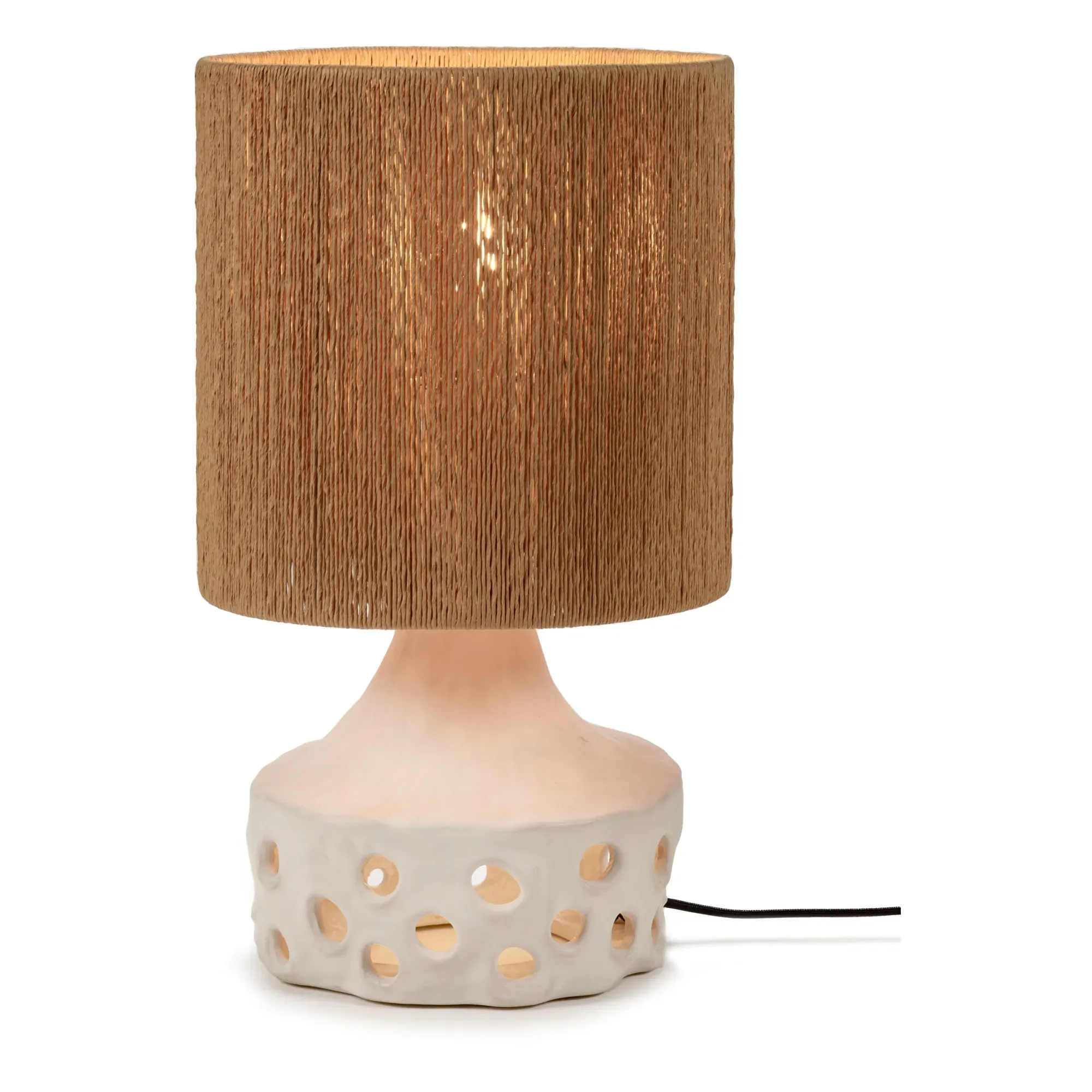 Oya Ceramic Table Lamp - Brown, Sandstone product