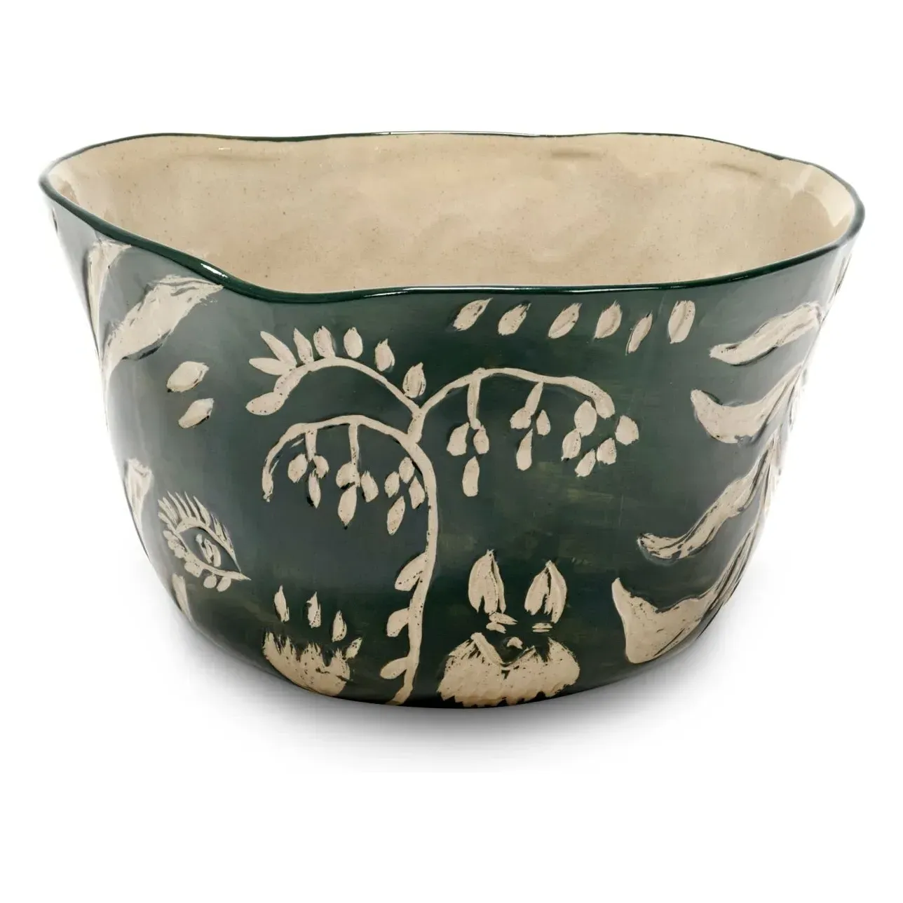 Terres de Rêves Salad Bowl - Dark Green, Stoneware product