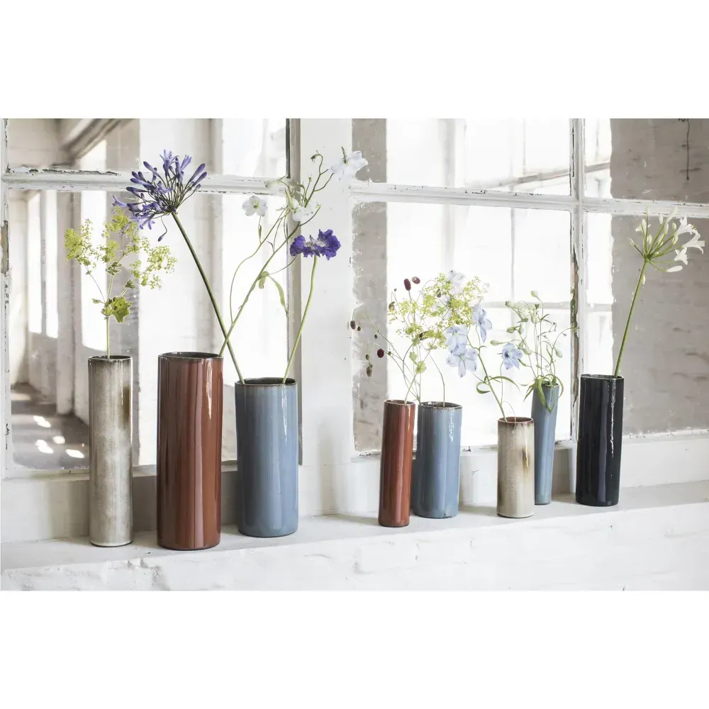 Tube by Anita Le Grelle Vase - Grey, Glazed Stoneware alternate view