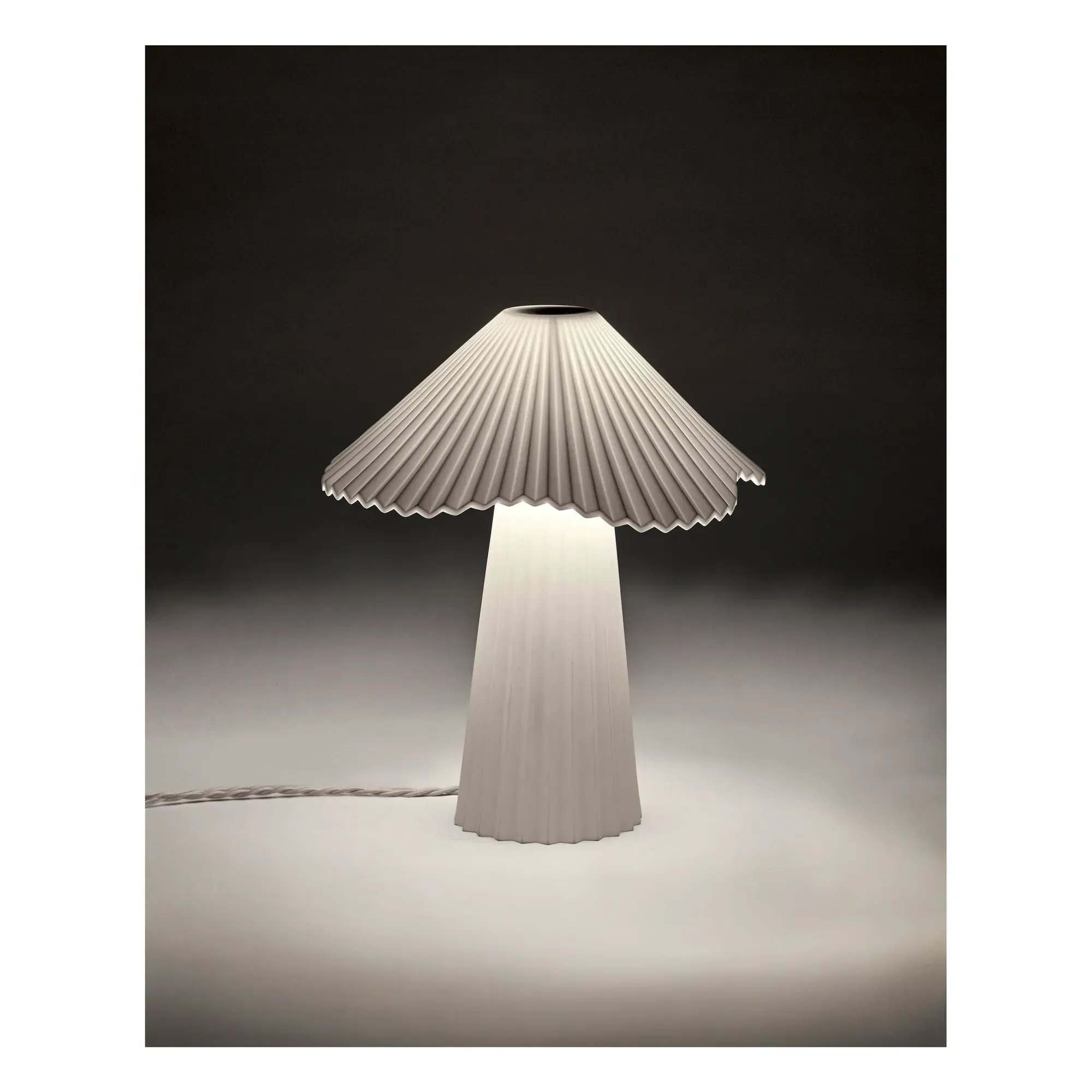 Uala by Sebastian Herkner Table Lamp - White, Fine Bone China alternate view