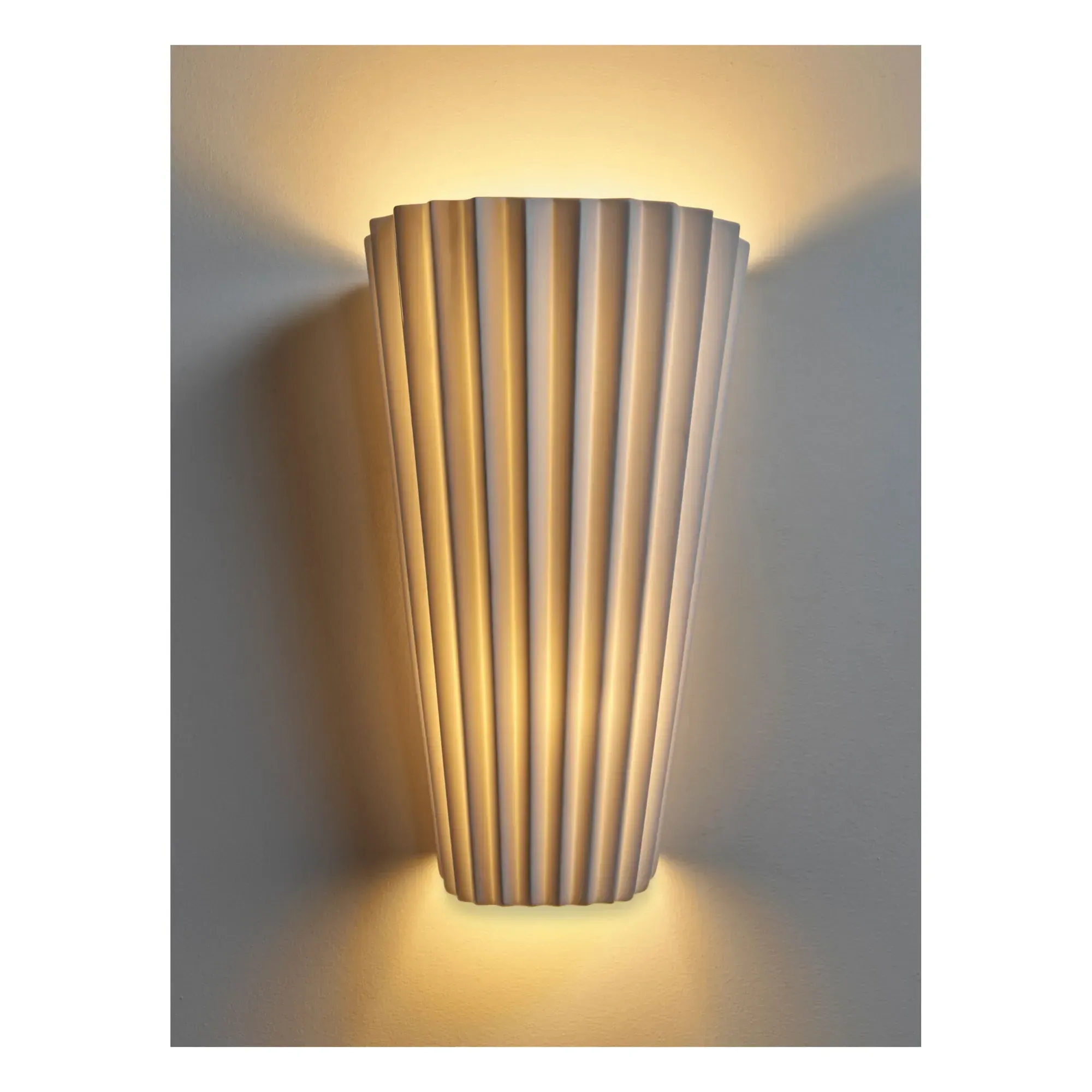 Uala by Sebastian Herkner Wall Lamp - White, Fine Bone China alternate view