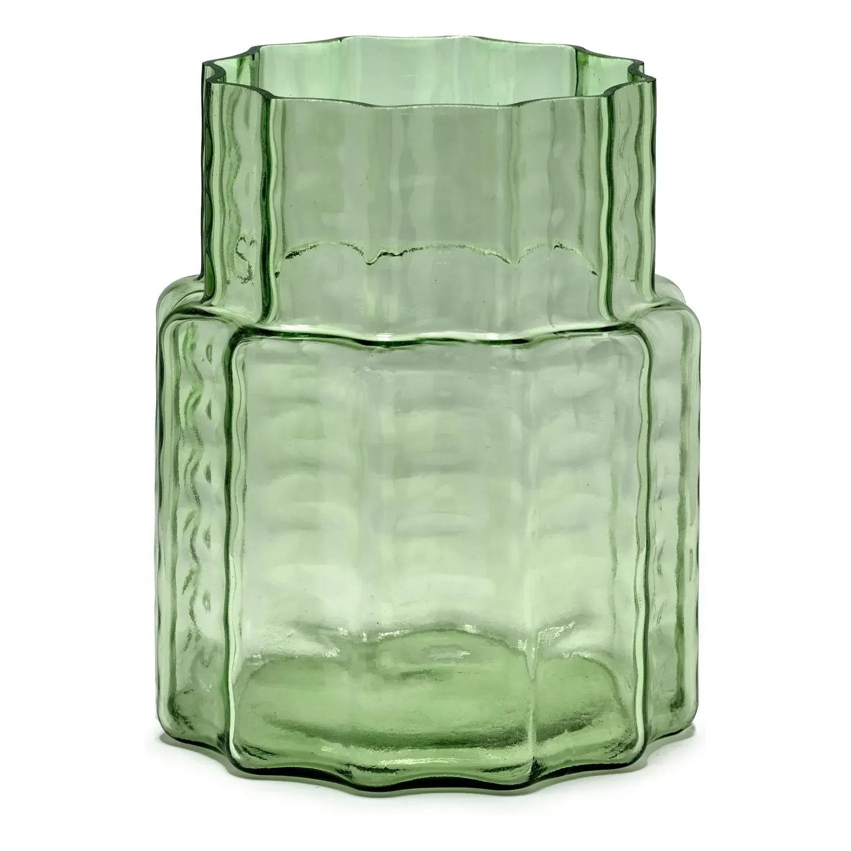 Vase N°4 Waves Glass Vase - Light Green, Glass product