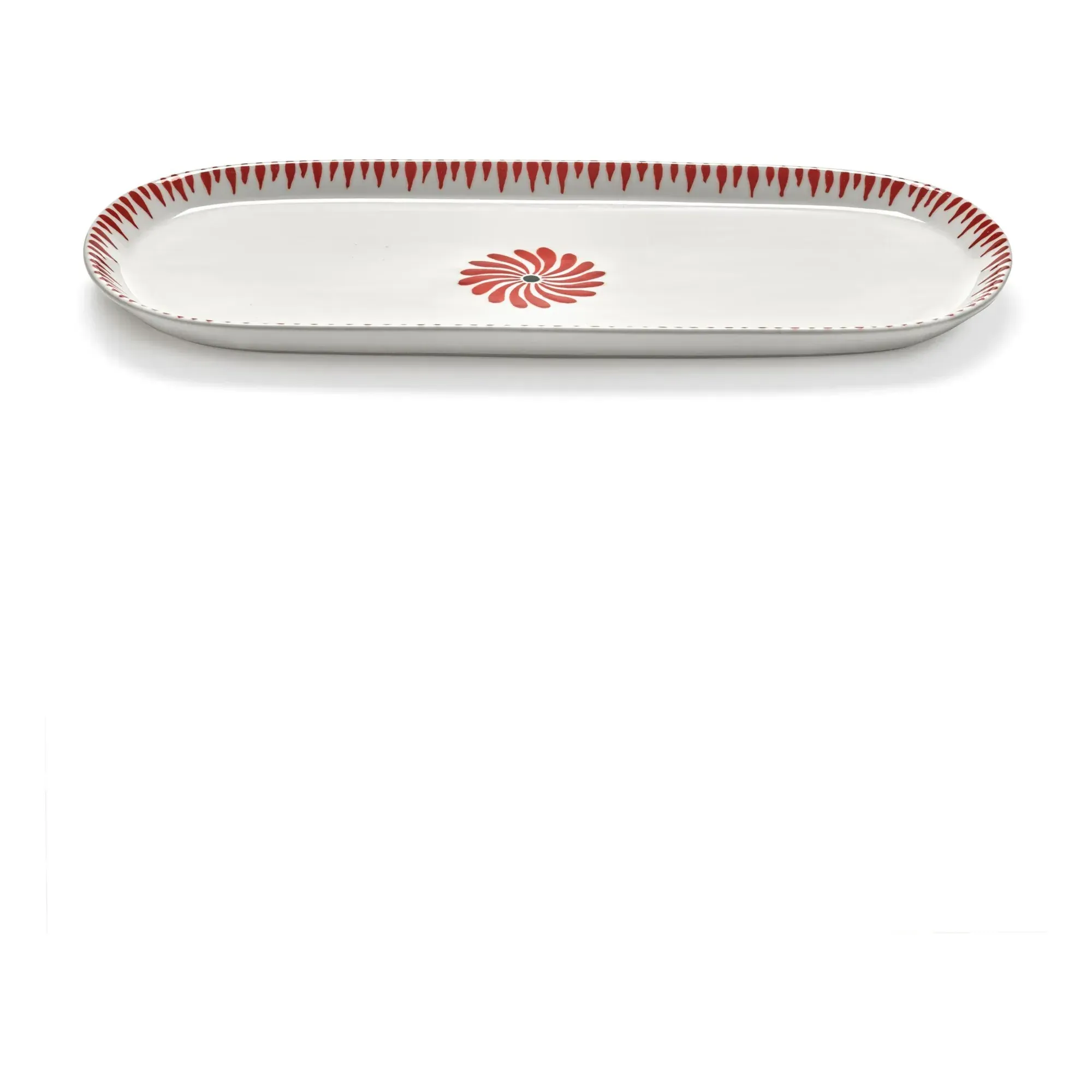 Waww La Table Baazar Oval Platter Set of 2 - Red, Stoneware product