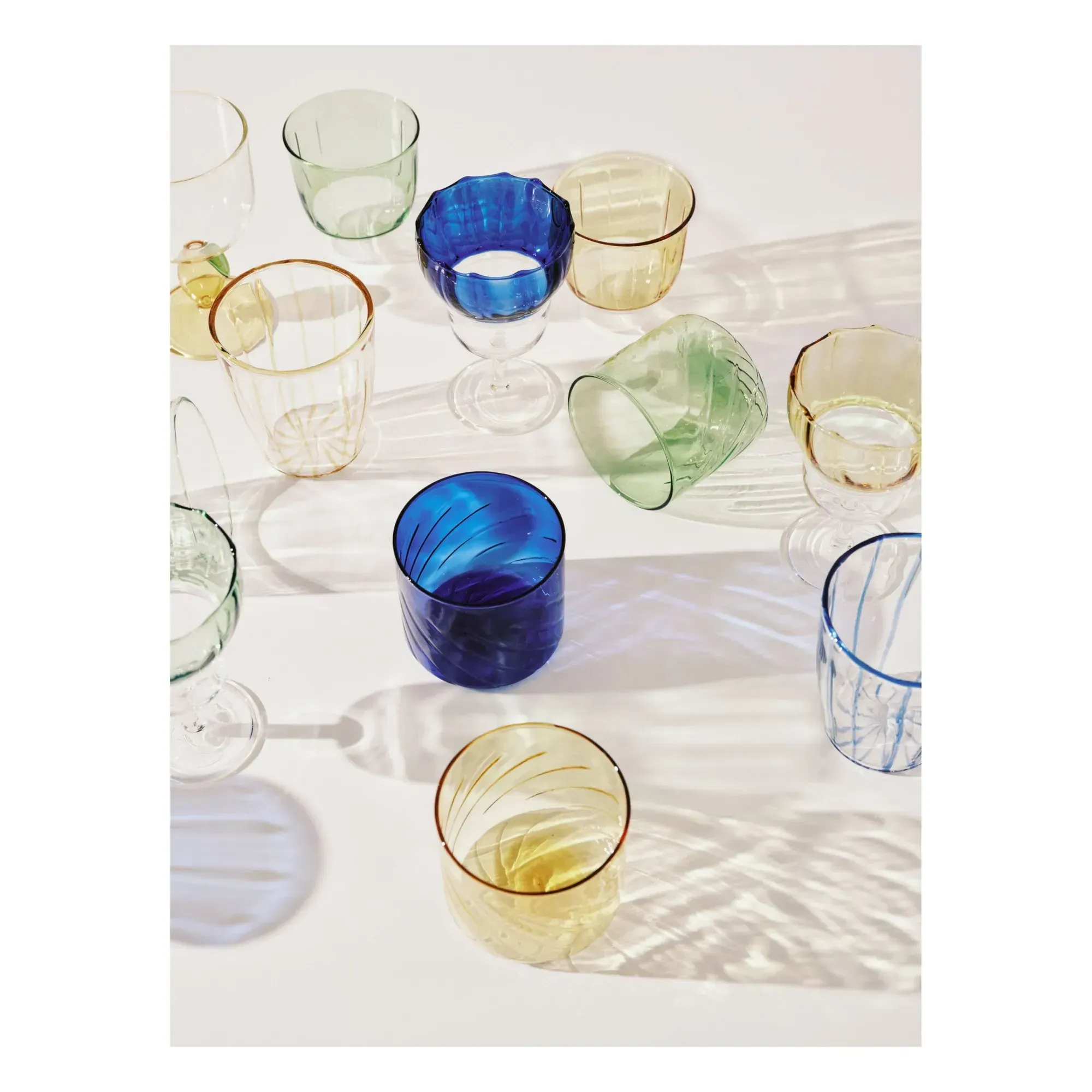 Waww La Table Gigi Drinking Glasses Set of 4 - Green, Borosilicate Glass alternate view