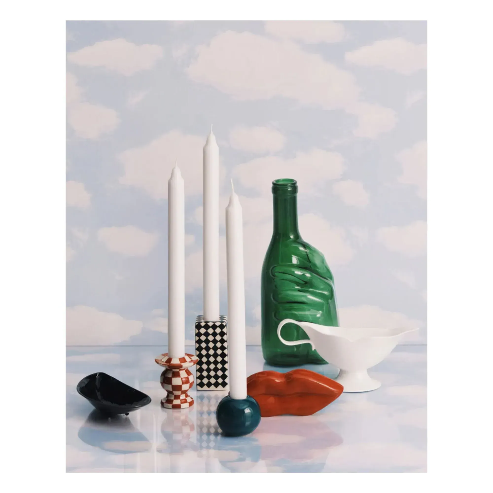 Wouters & Hendrix Les Objets Candleholders Set of 3 - Multicoloured, Stoneware alternate view