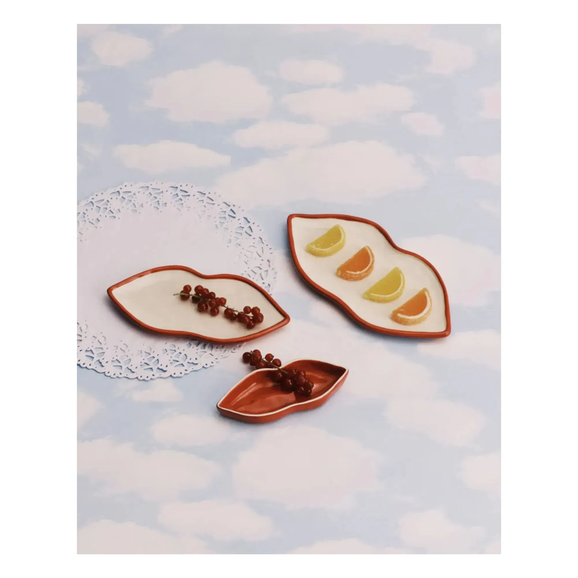 Wouters & Hendrix Les Objets Mouleversants Serving Dishes Set of 3 - Red, Stoneware alternate view