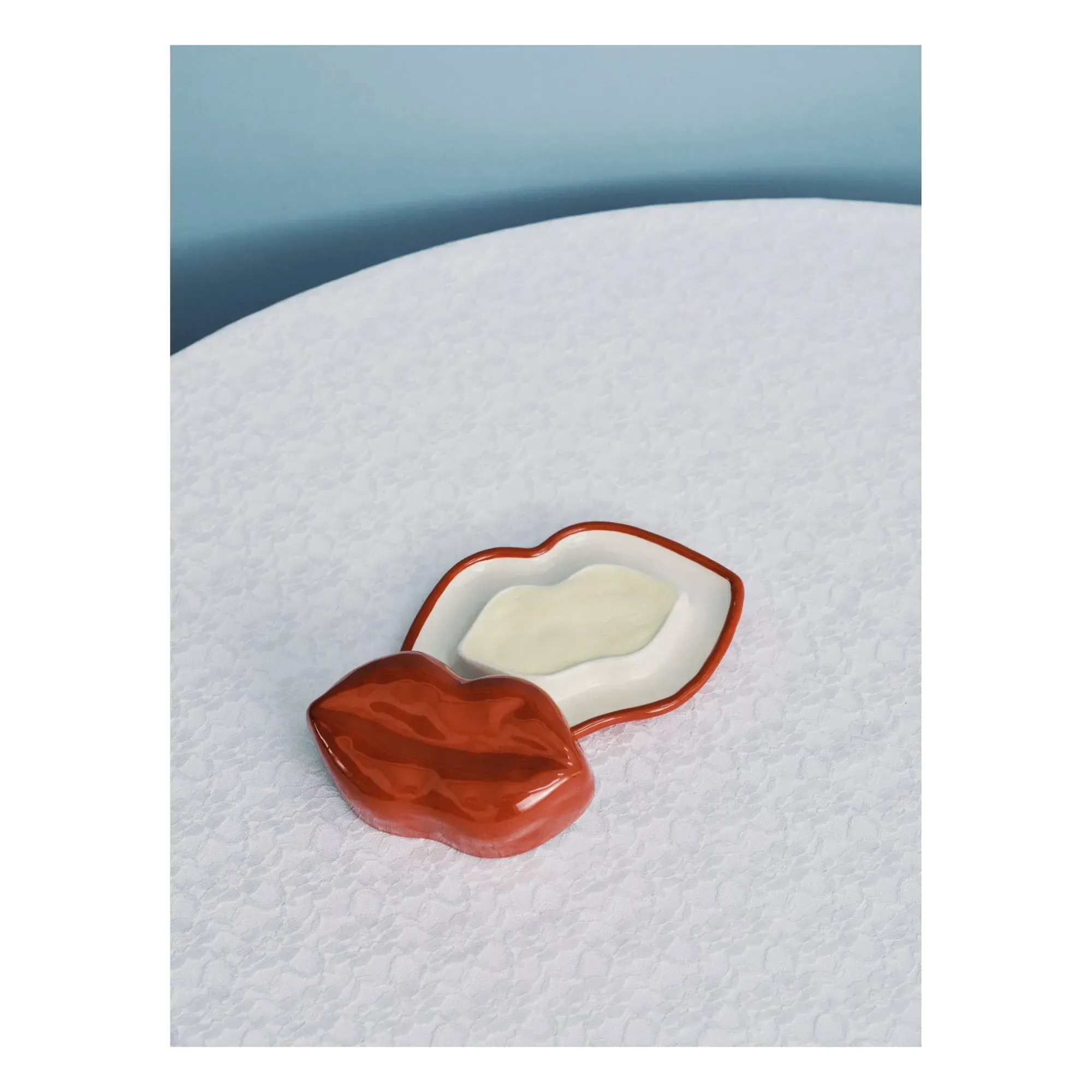 Wouters & Hendrix Lips Butter Dish - Red, Stoneware alternate view
