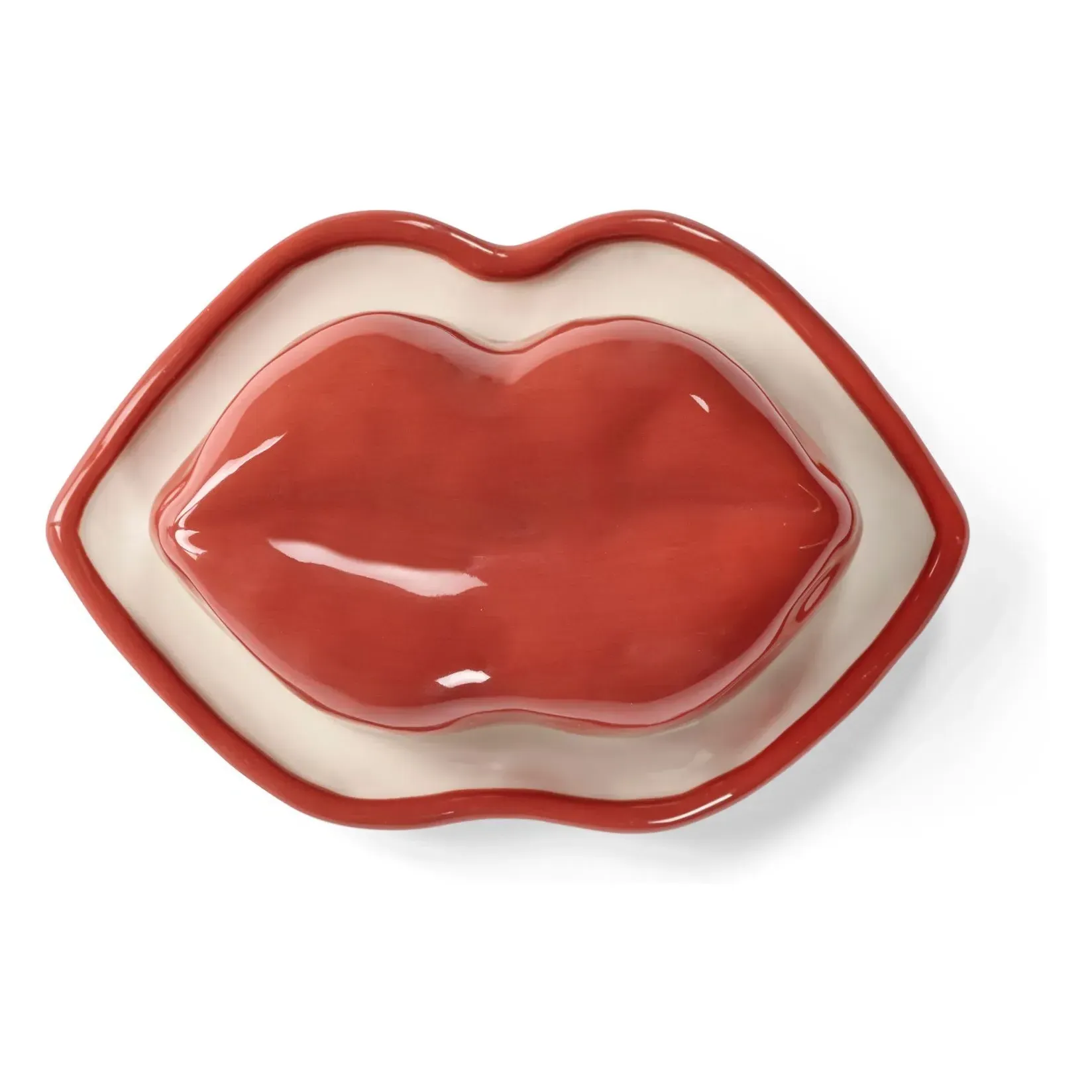 Wouters & Hendrix Lips Butter Dish - Red, Stoneware product