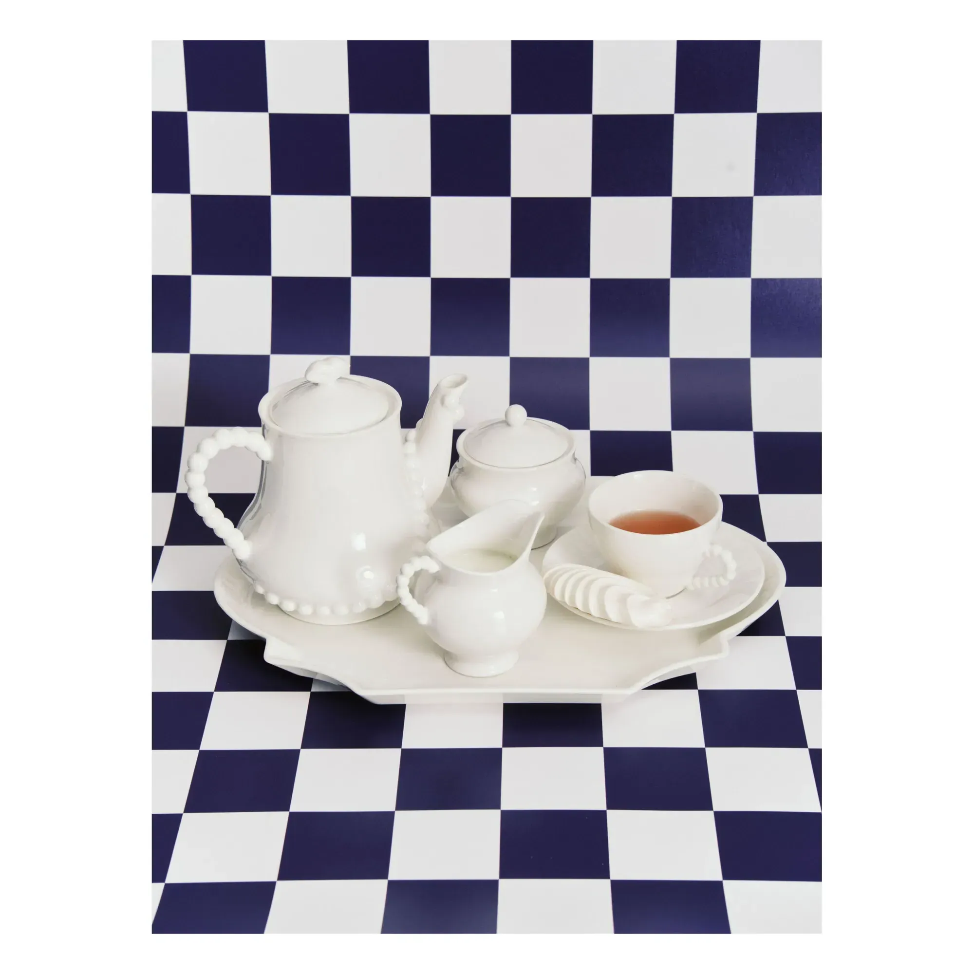 Wouters & Hendrix Perle Fine Sugar Bowl - White, Porcelain alternate view