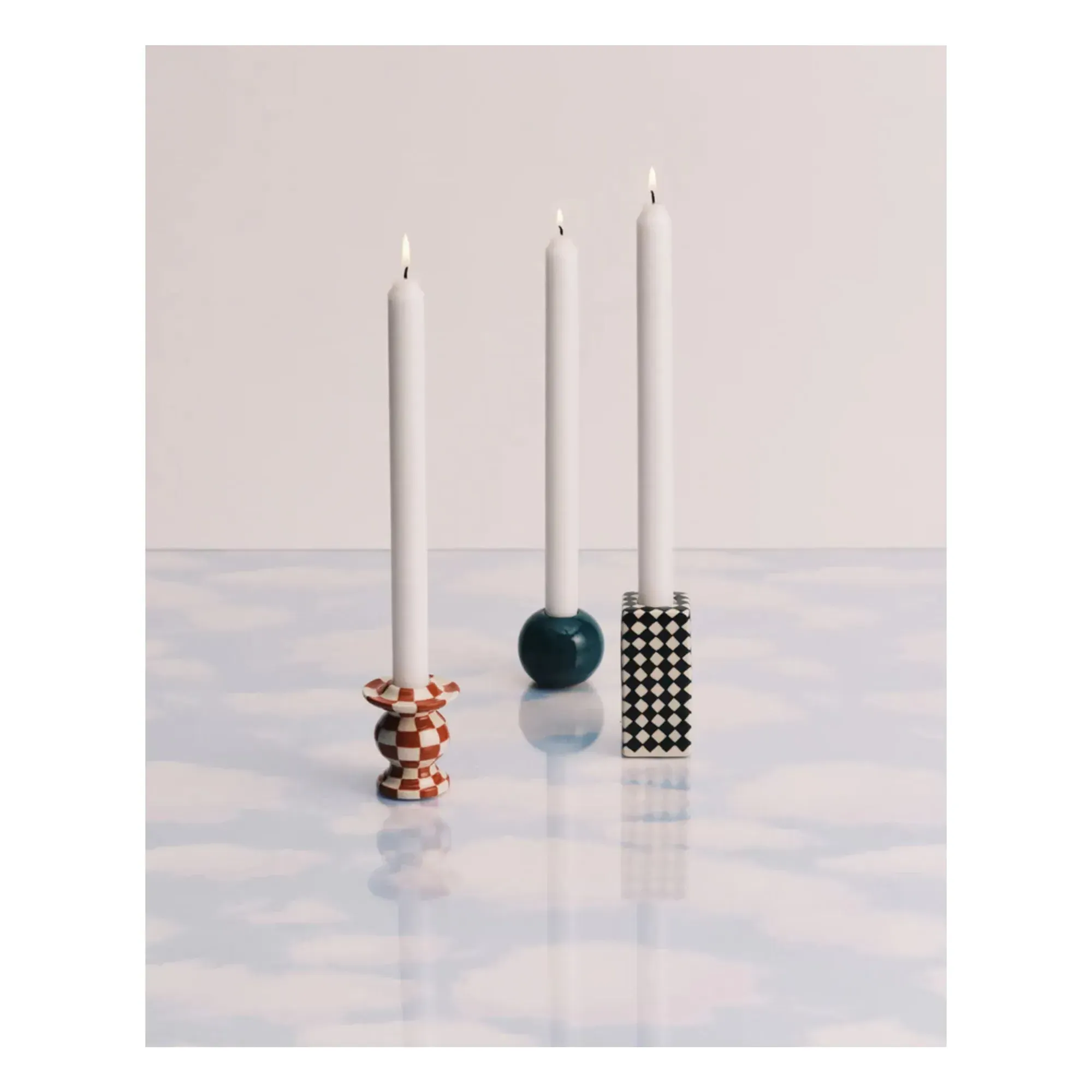 Wouters & Hendrix Set of 3 Candleholders - Multicoloured, Stoneware alternate view