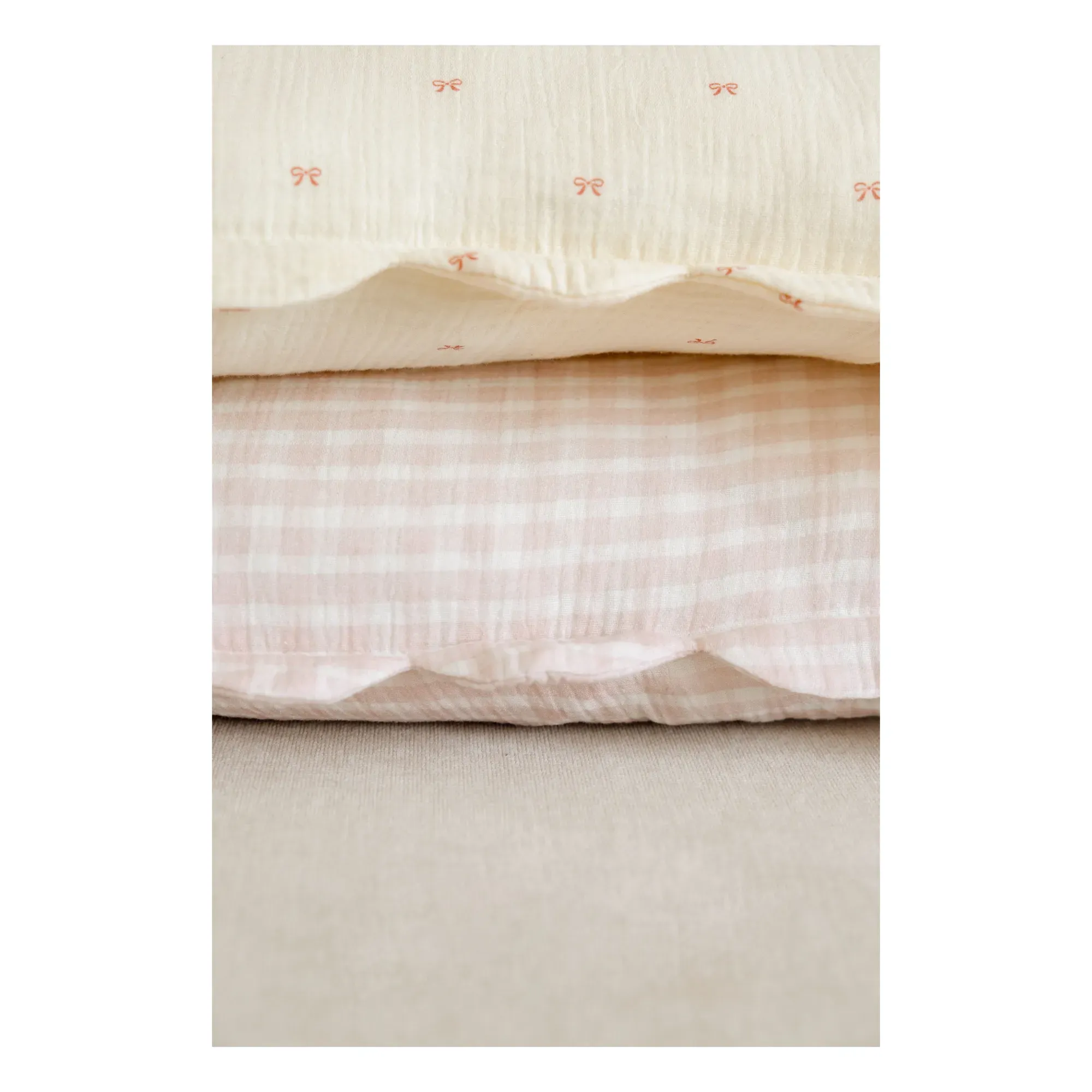 Organic Cotton Ribbon Pillowcase Set of 2 - Ecru product