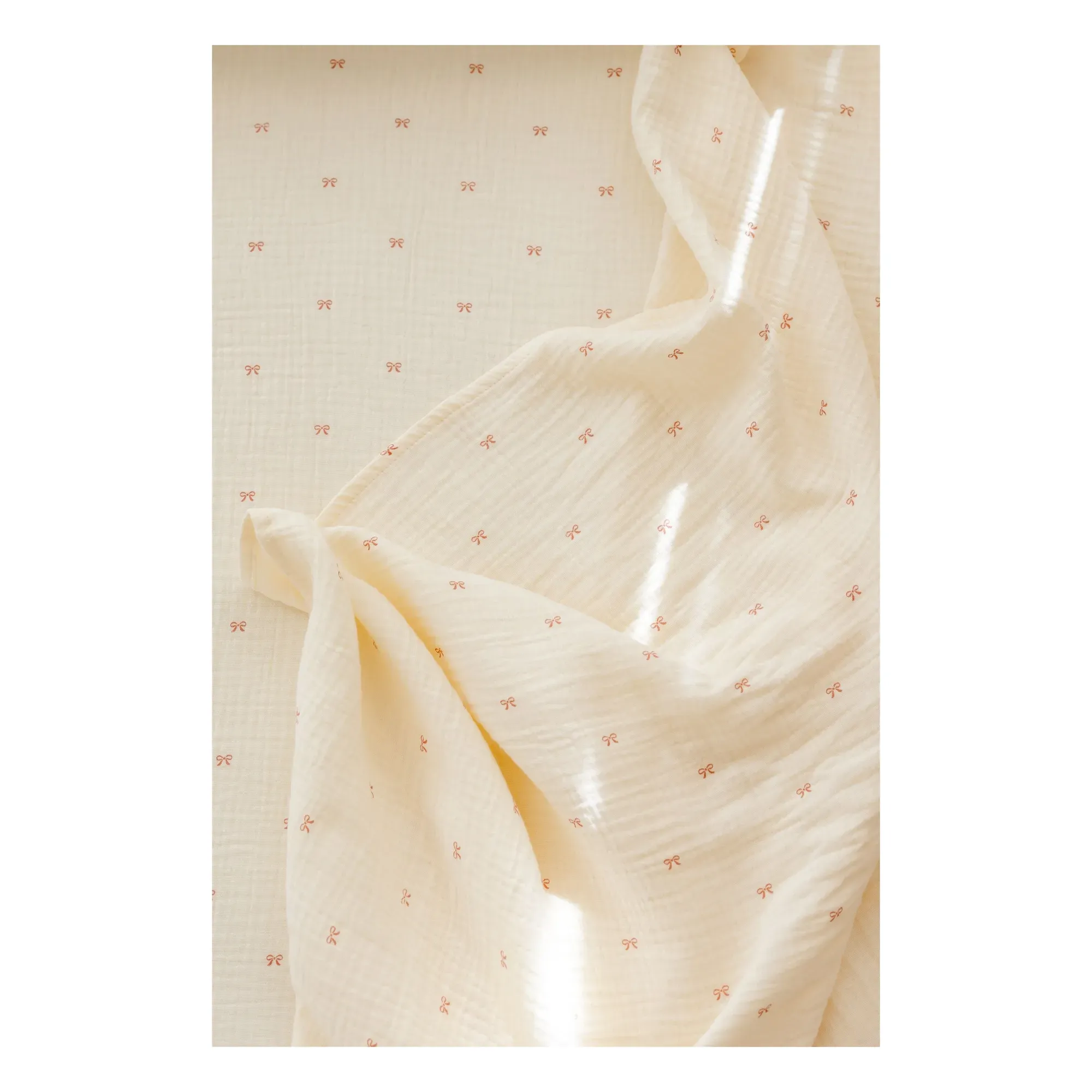 Ribbon Fitted Sheet - Ecru, Organic Cotton product