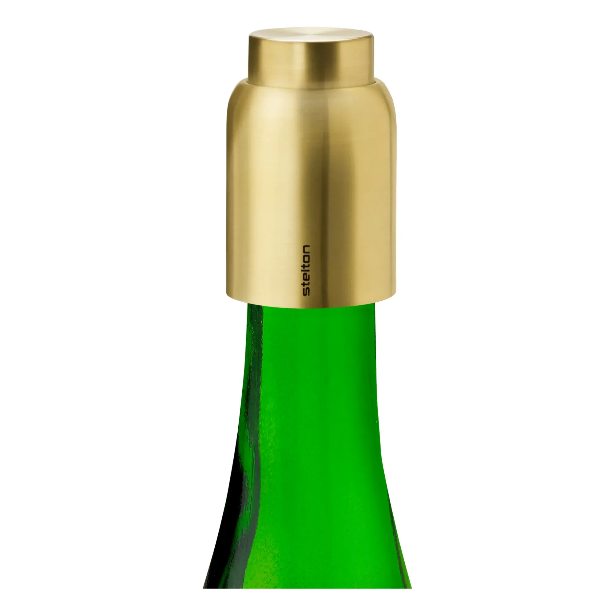 Bottle Stopper with Pump Function - Brass alternate view