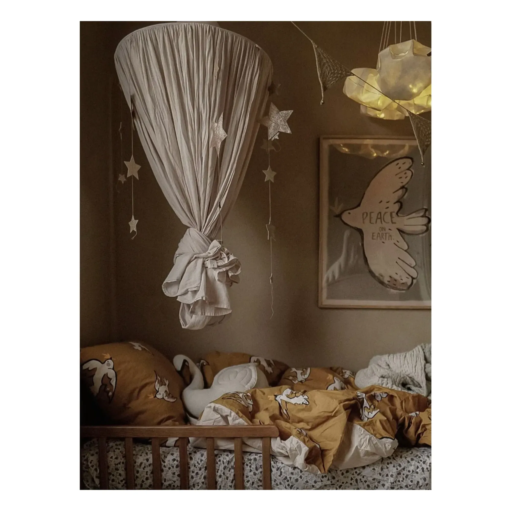 Bird Bed Linen Set - Ochre, Organic Cotton alternate view