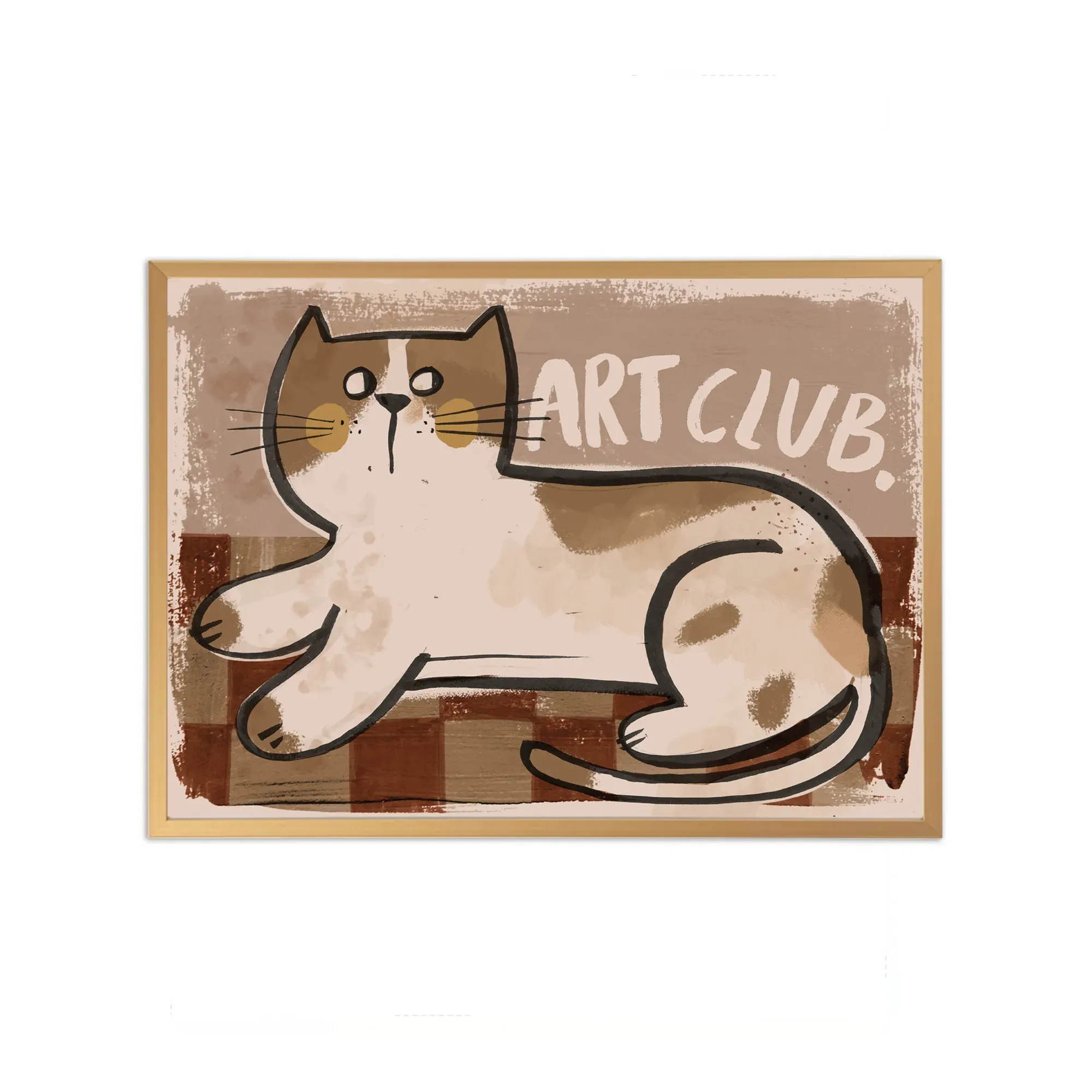 Cat Artist Club Large Poster - Multicoloured, Recycled Paper product
