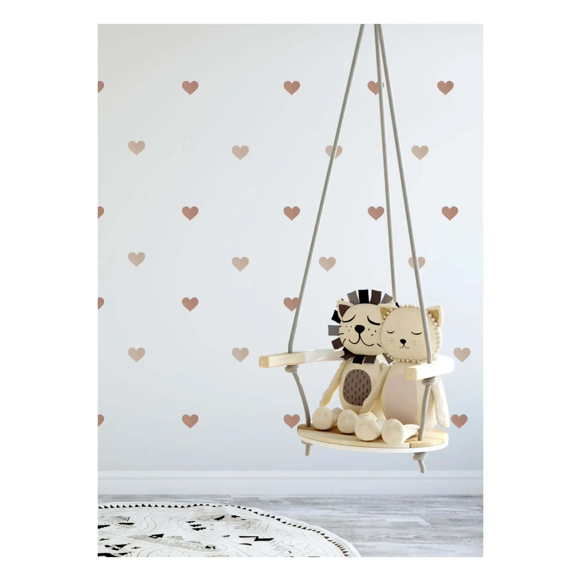 Hearts Wall Stickers - Multicoloured, Vinyl alternate view