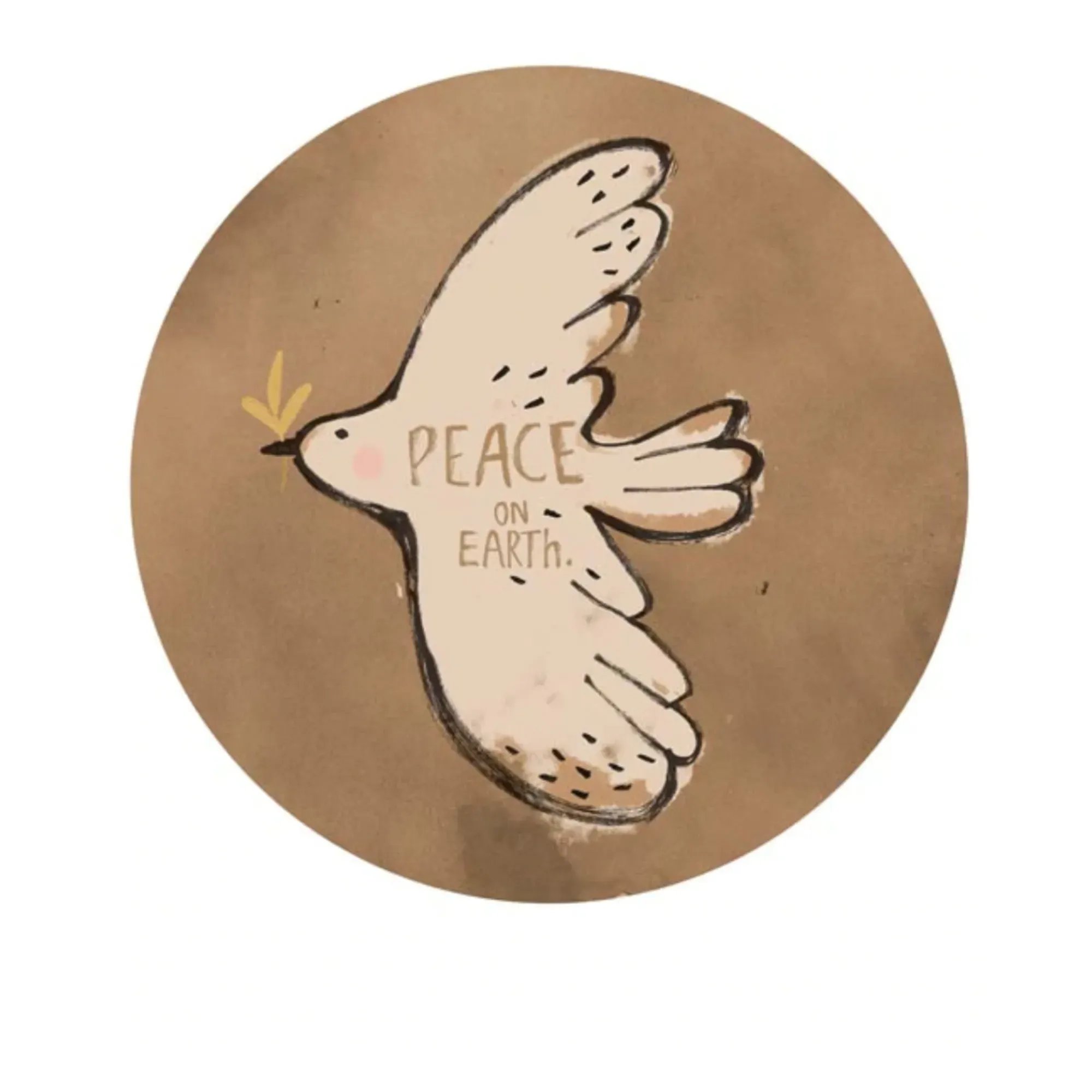 Peacebird Round Decorative Wall Sticker - Multicoloured product